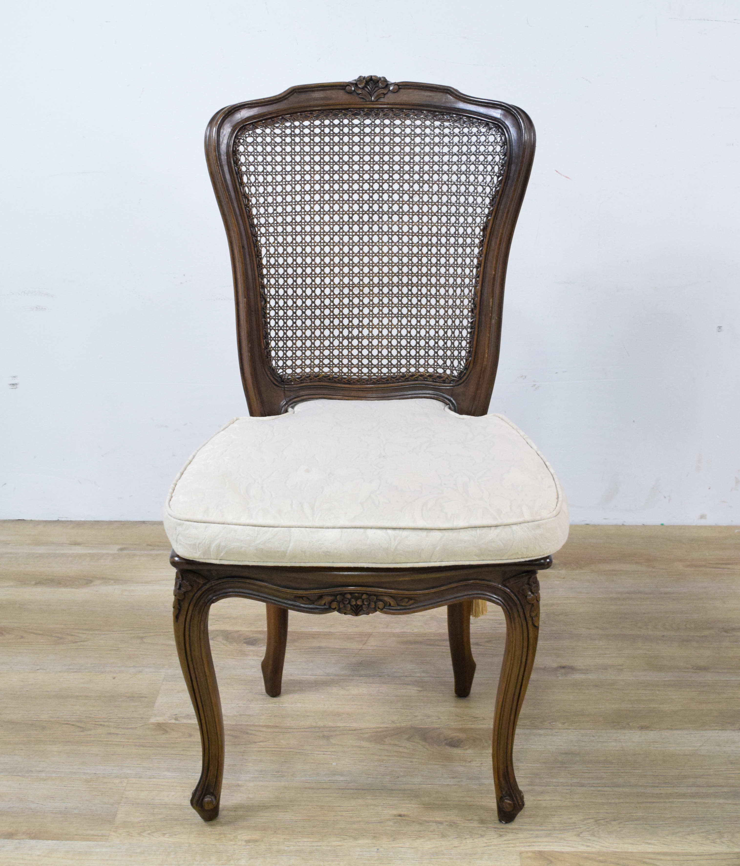 A Pair of Louis XV Style Cane Back Side Chairs