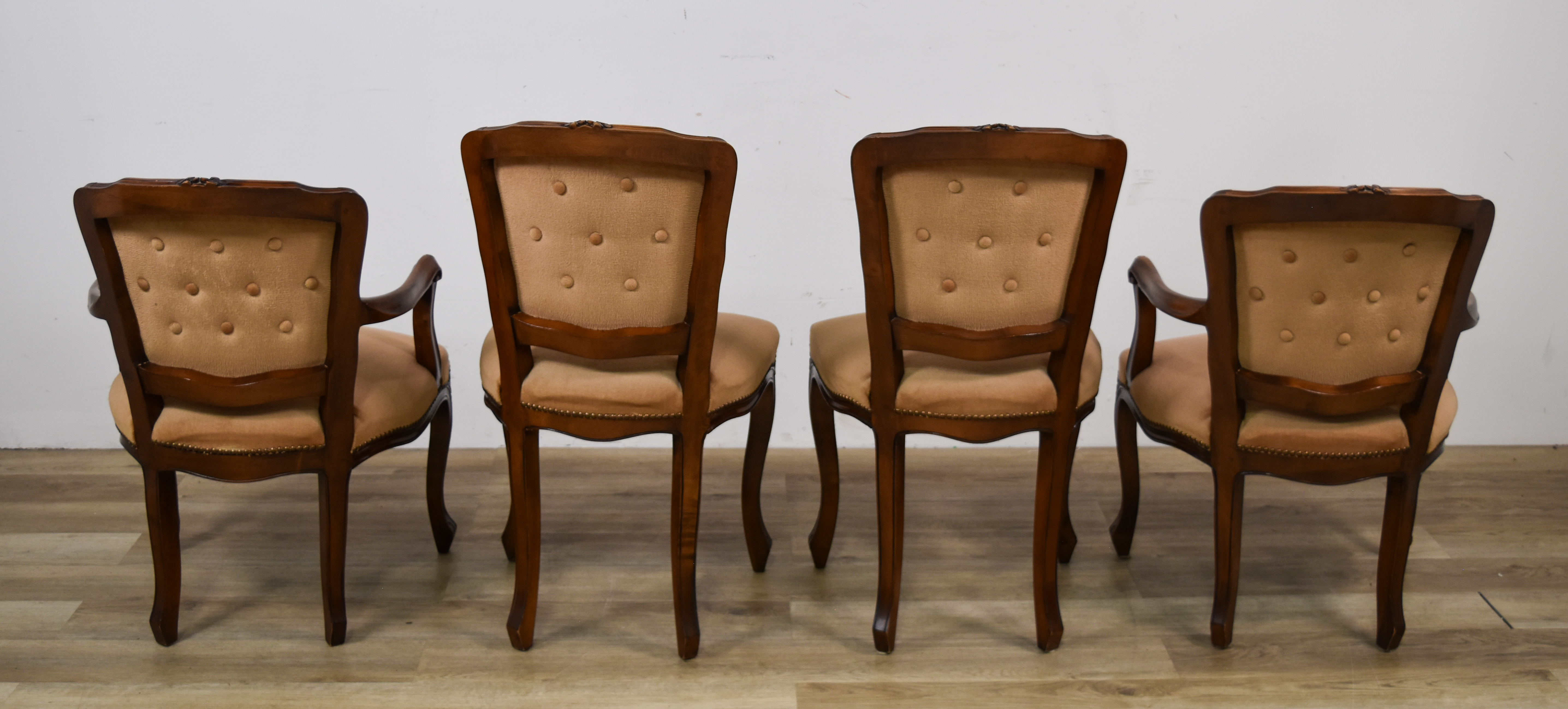 Set of 4 French Rococo Style Dining Chairs