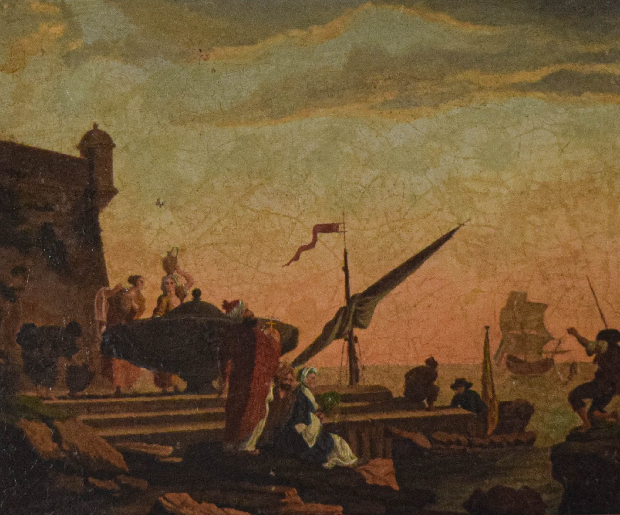 Francesco Guardi Oil on Canvas Venetian Capriccio