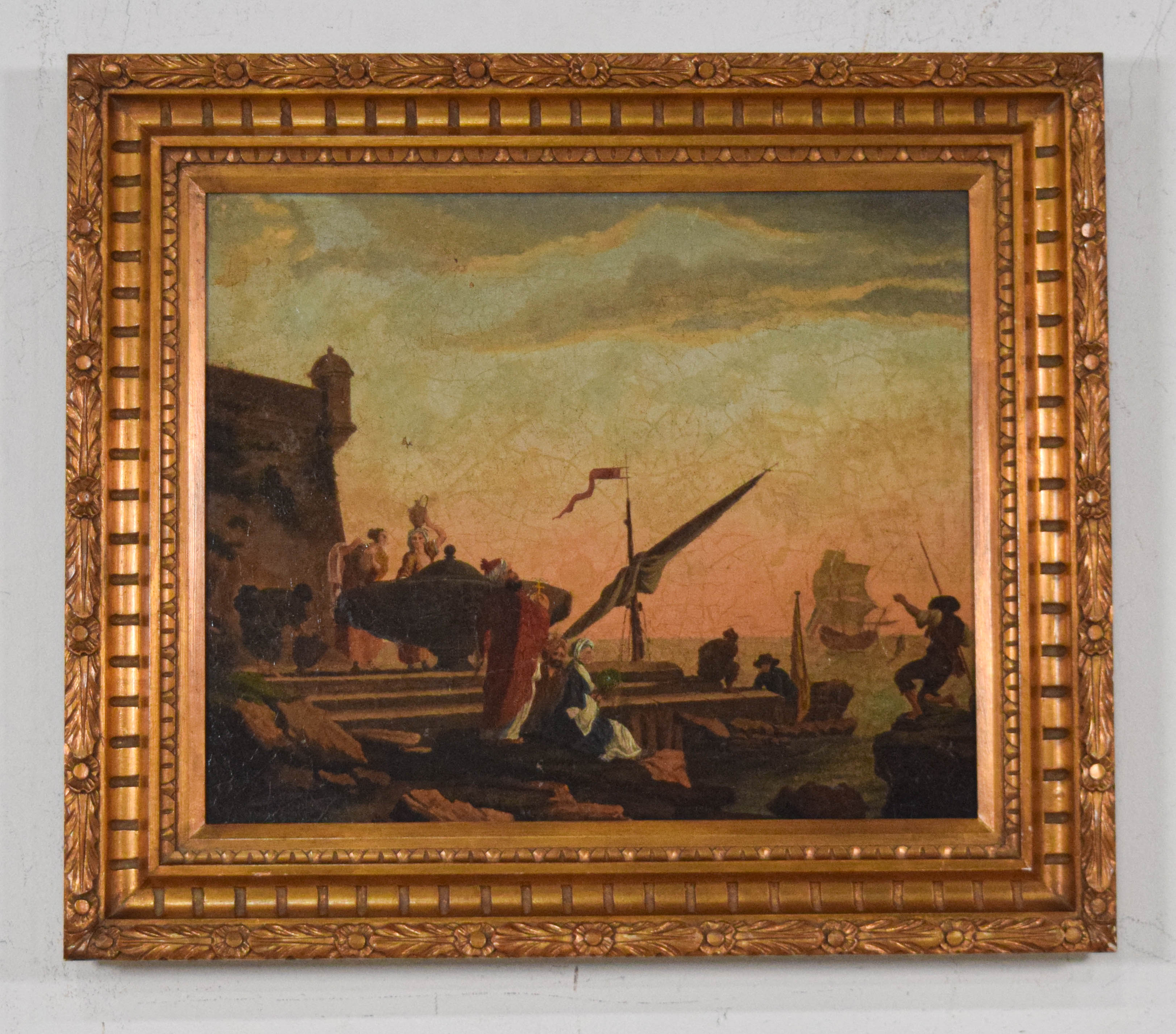 Francesco Guardi Oil on Canvas Venetian Capriccio