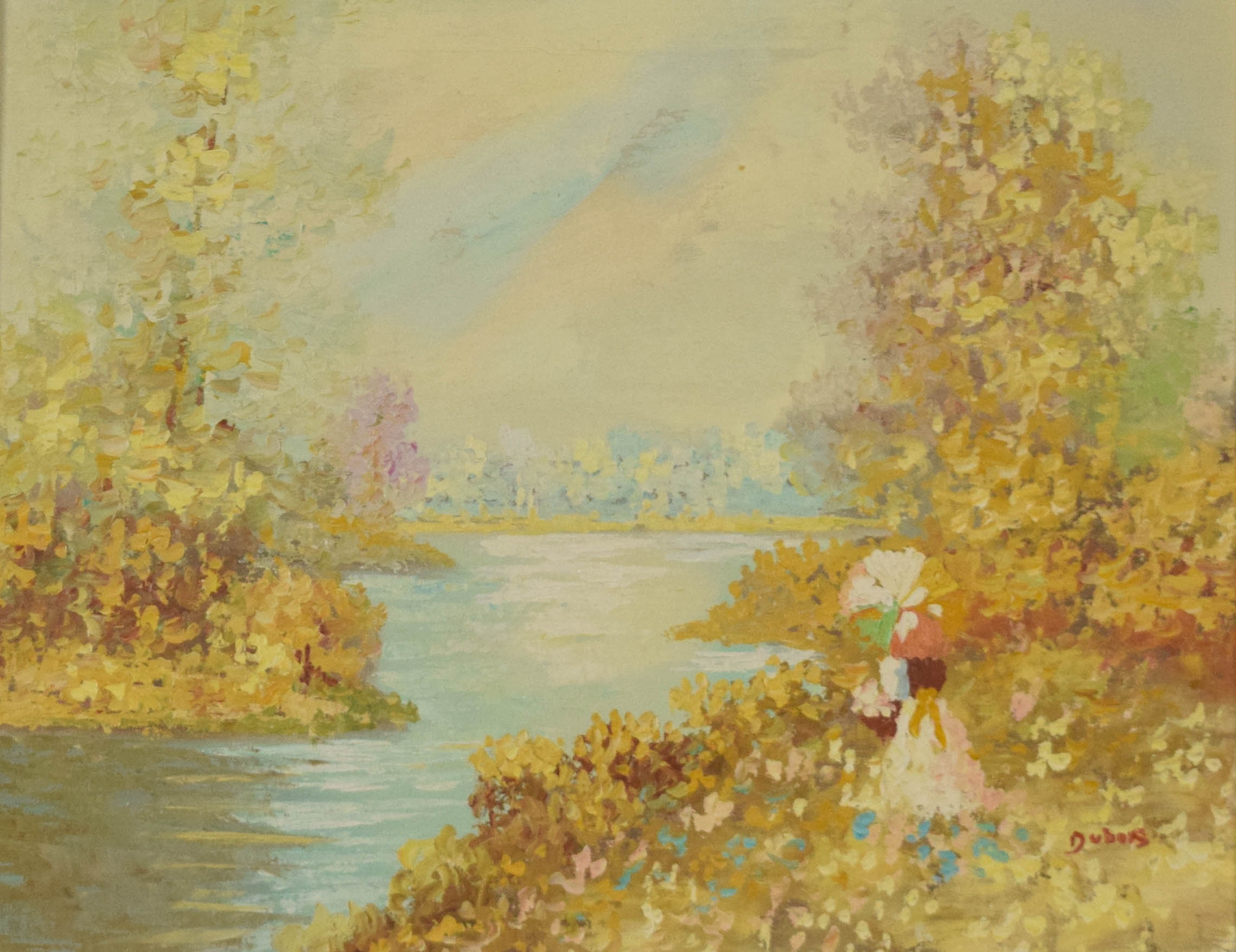 Pierre Du Bois Oil on Canvas Spring Scene