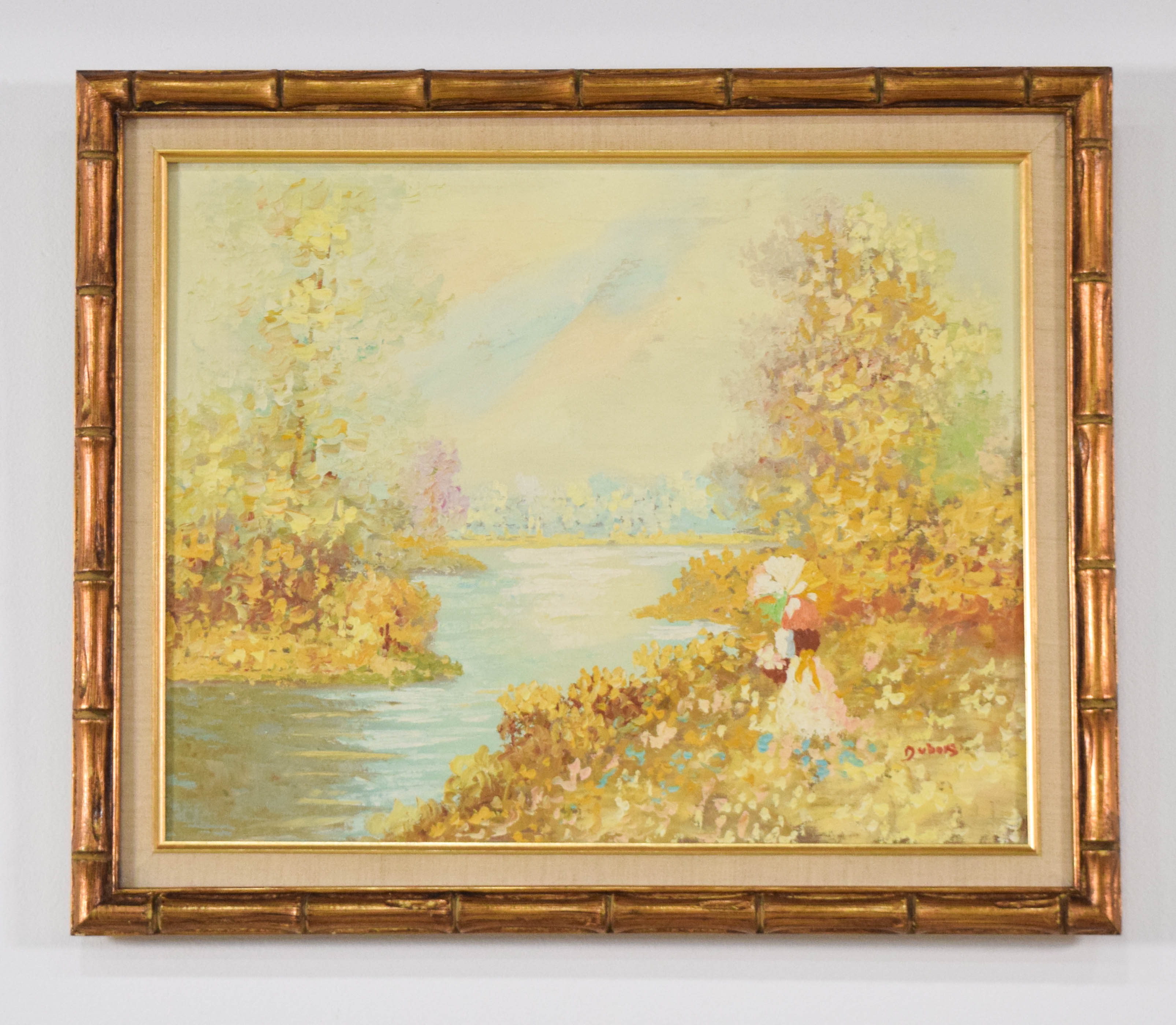 Pierre Du Bois Oil on Canvas Spring Scene