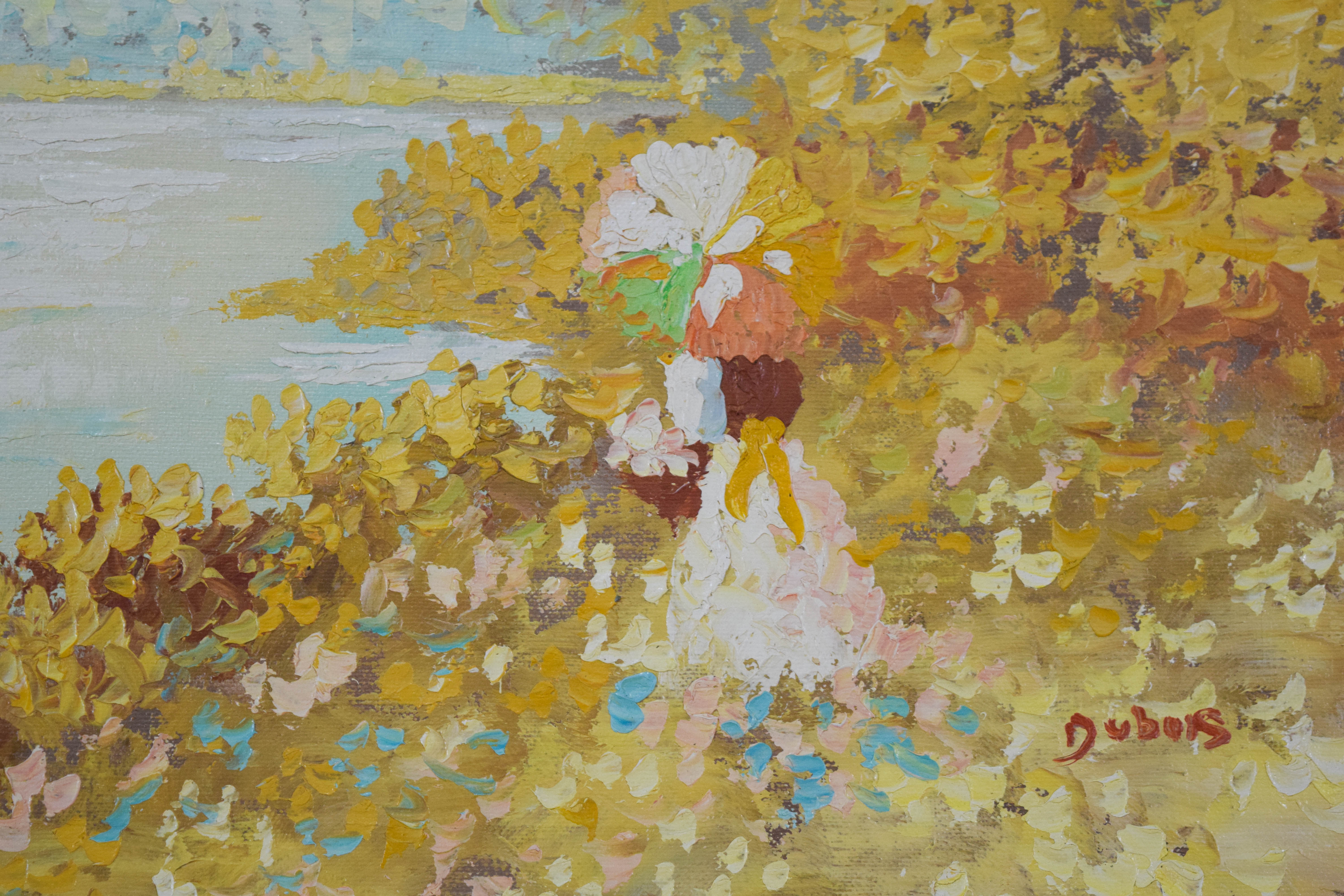 Pierre Du Bois Oil on Canvas Spring Scene