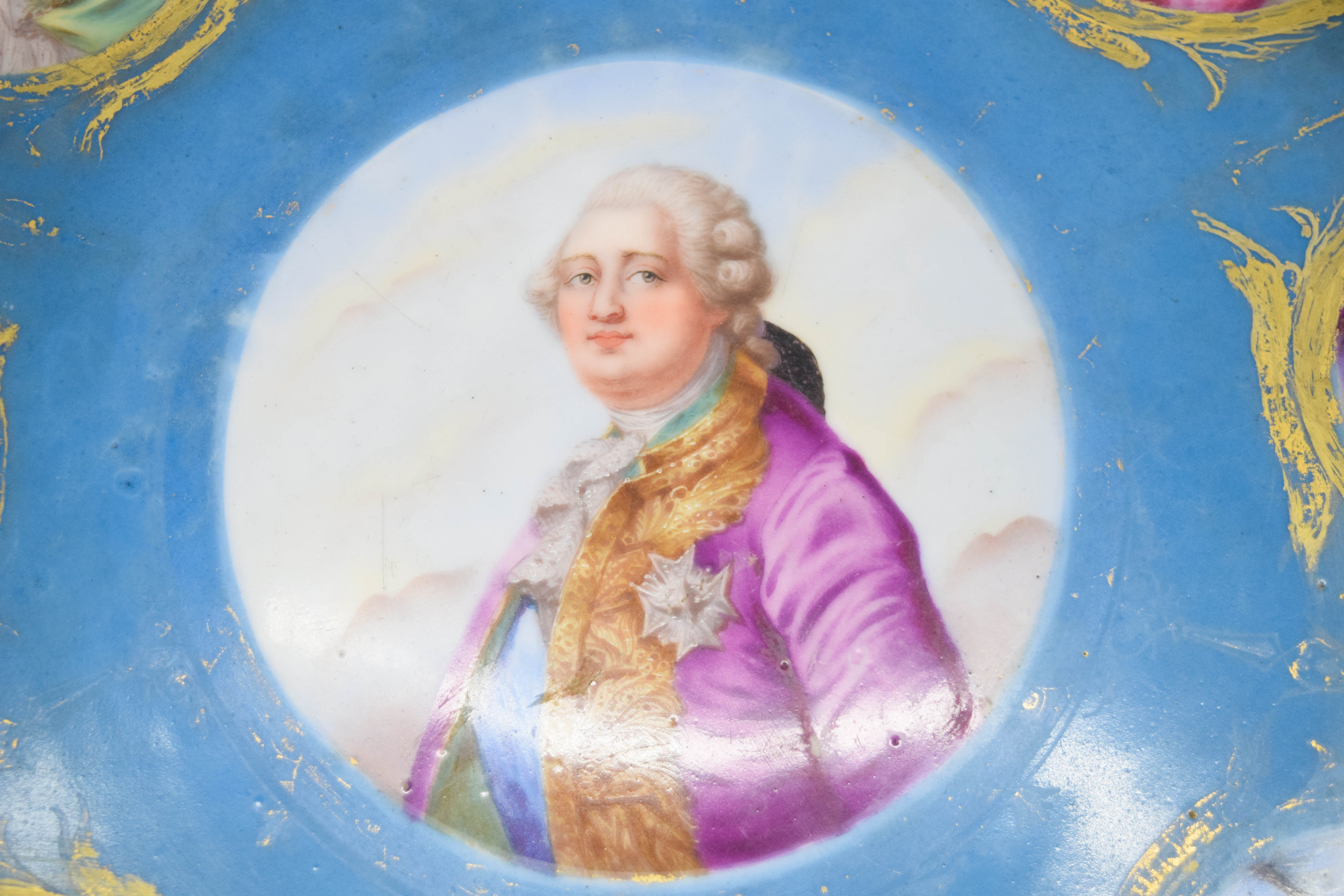 Sevres Porcelain Louis XVI Portrait Charger