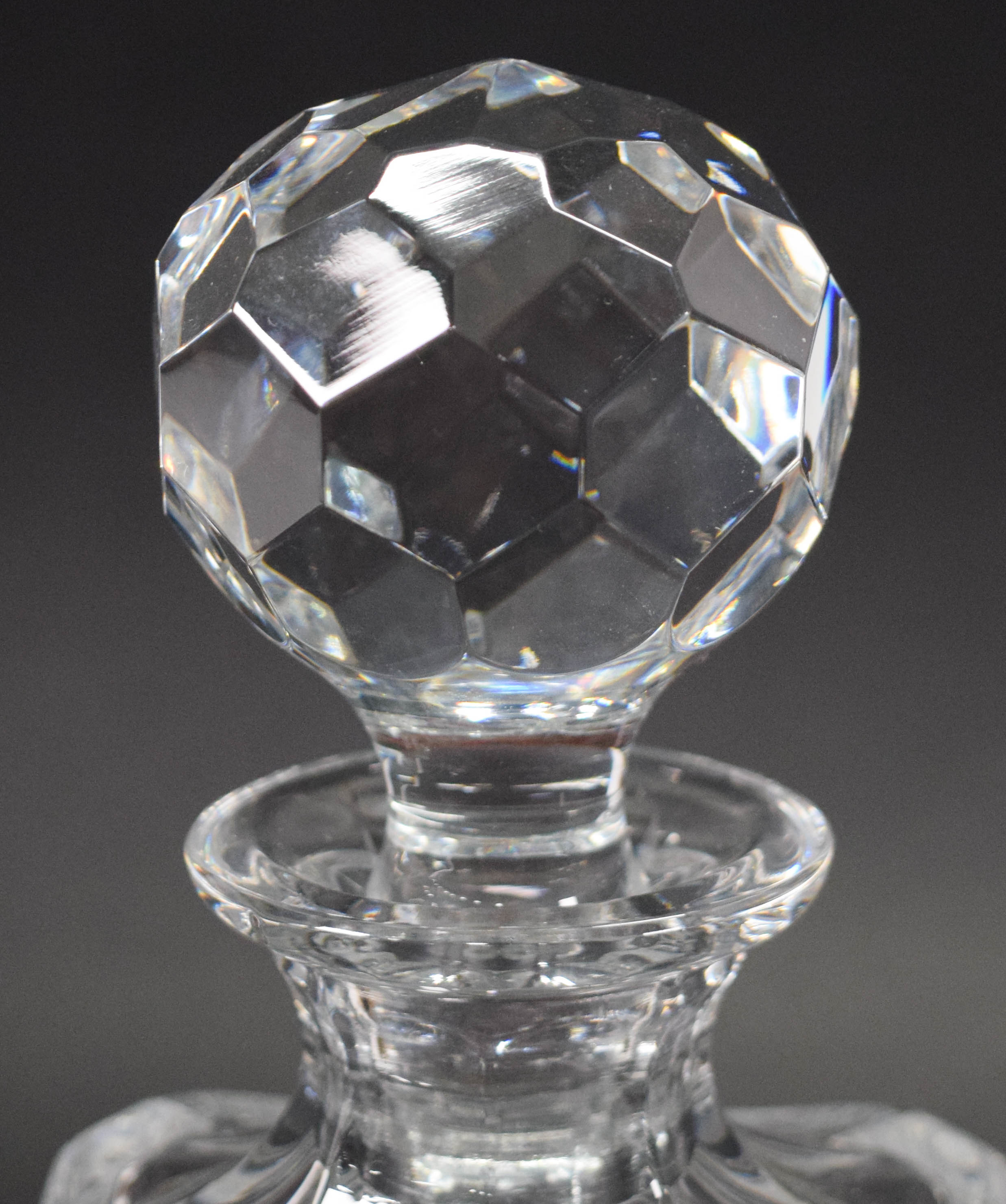 Trio of Atlantis Lead Crystal Square Spirit Decanters