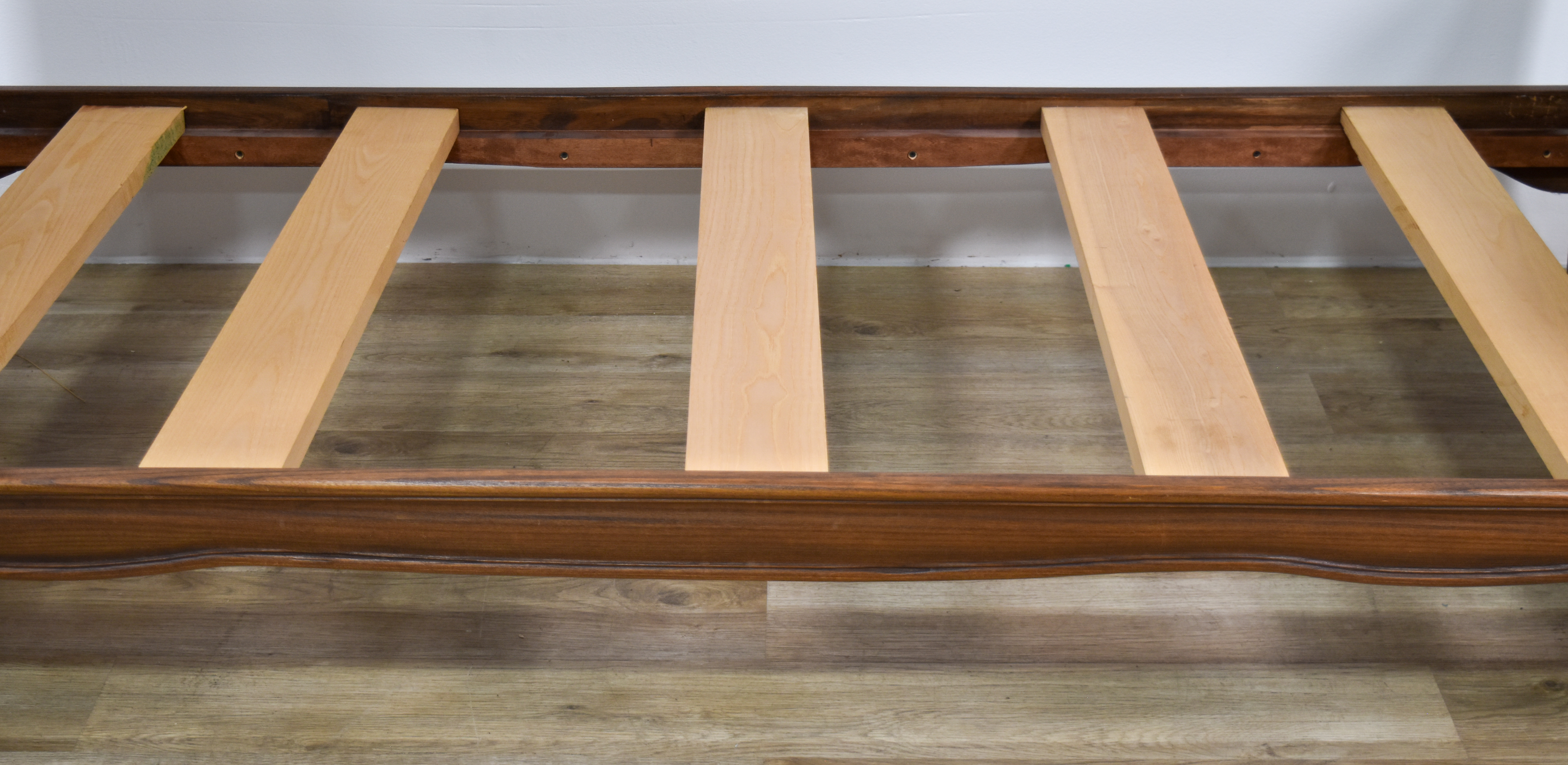 A Near Pair of Louis XV Style Twin Wood Bed Frames