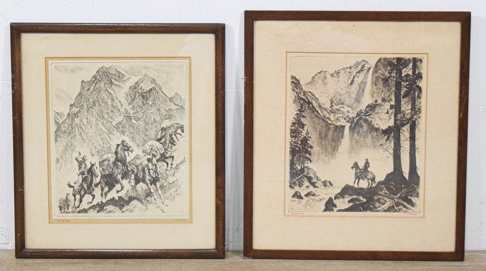 Lot 180: Reinhold H. Palenske, A Pair of Commercial Prints, Yosemite and Up the Trail