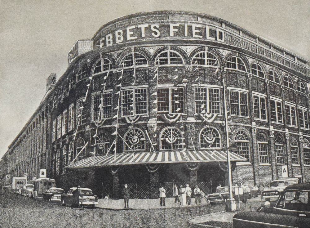 Lot 184: Philip C. Thompson Etching Ebbets Field