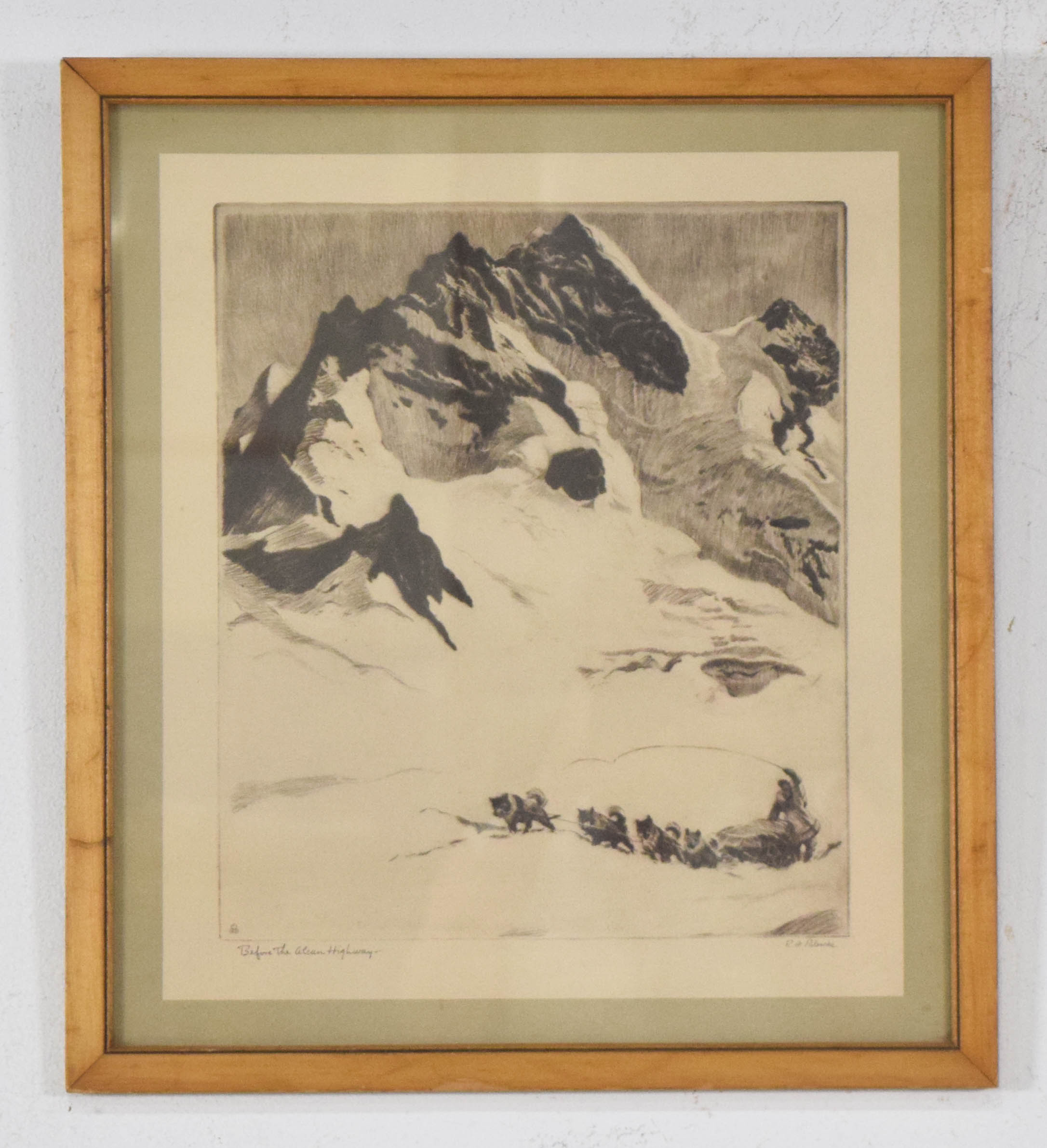 Pair of Reinhold H. Palenske Framed Intaglio Prints