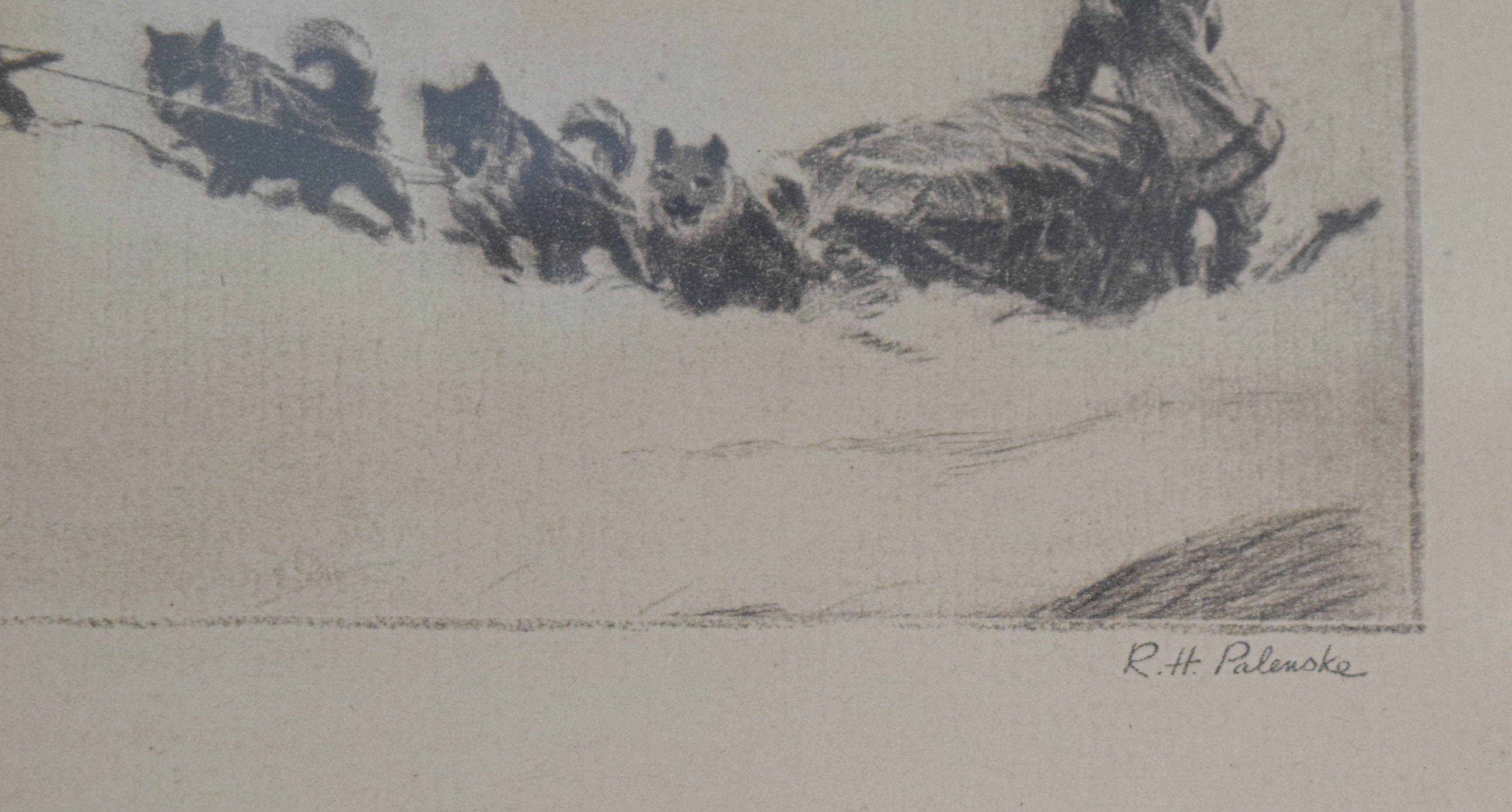Pair of Reinhold H. Palenske Framed Intaglio Prints