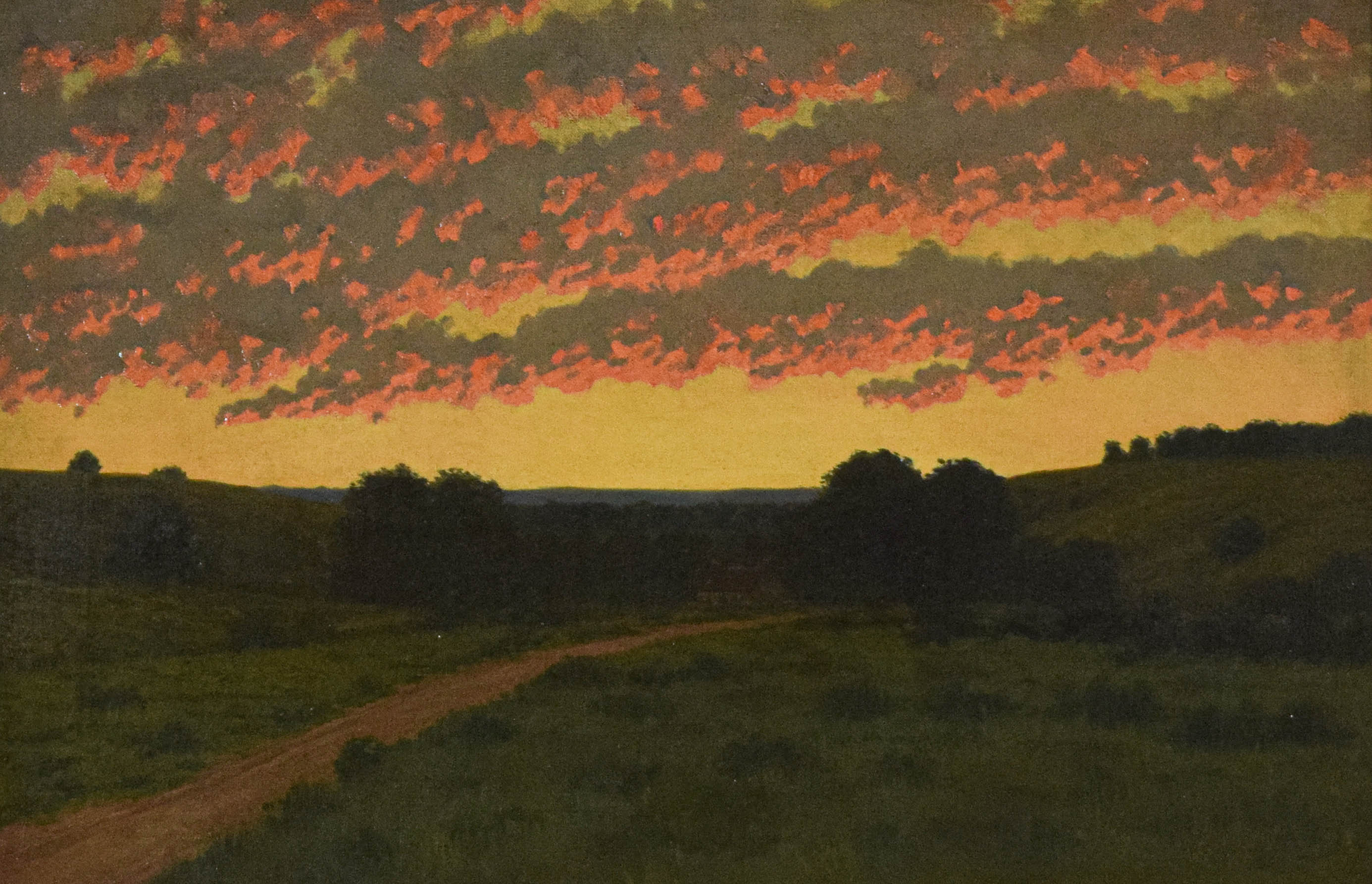 William Anderson Coffin Oil on Canvas Twilight Landscape