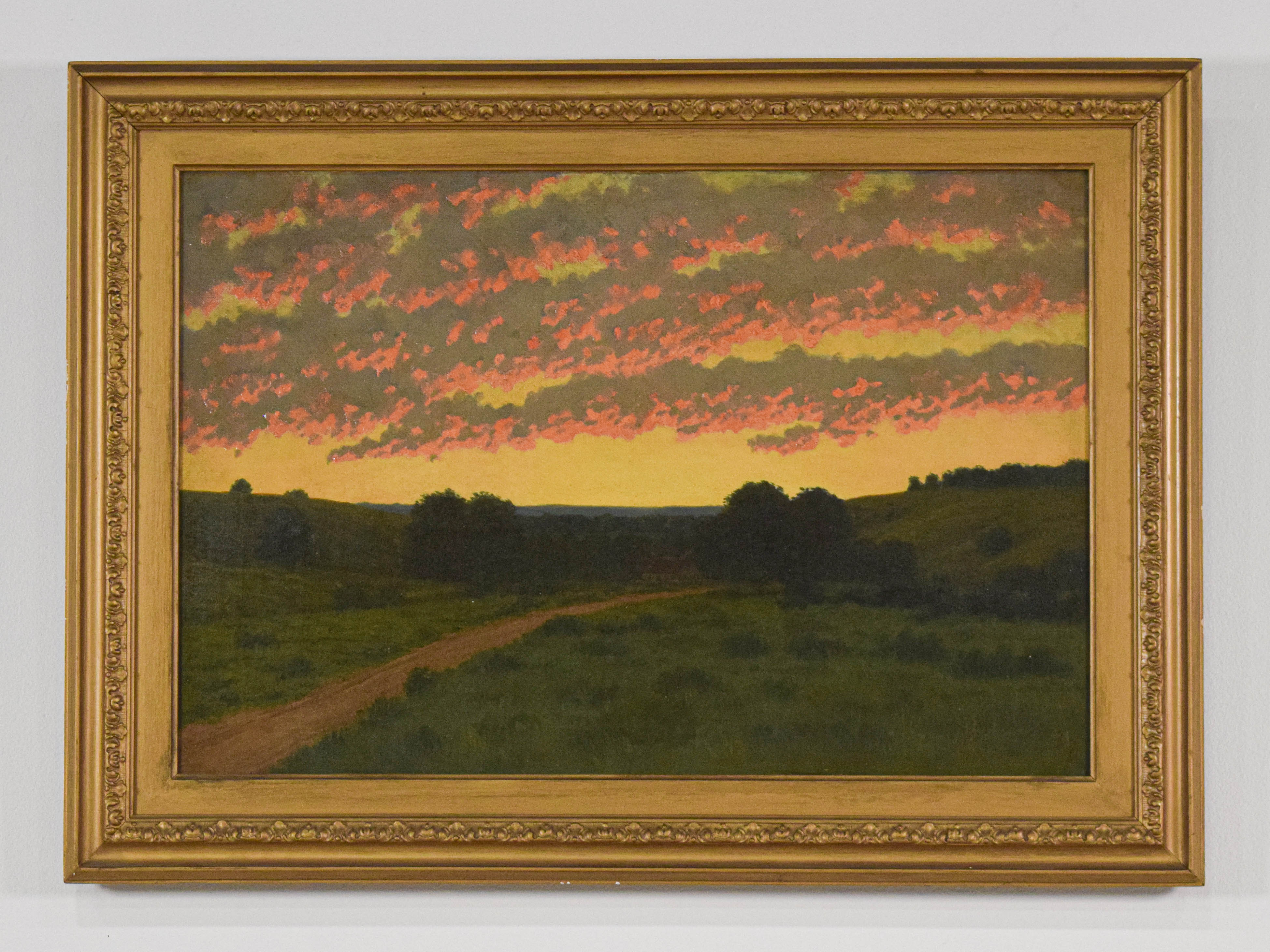 William Anderson Coffin Oil on Canvas Twilight Landscape