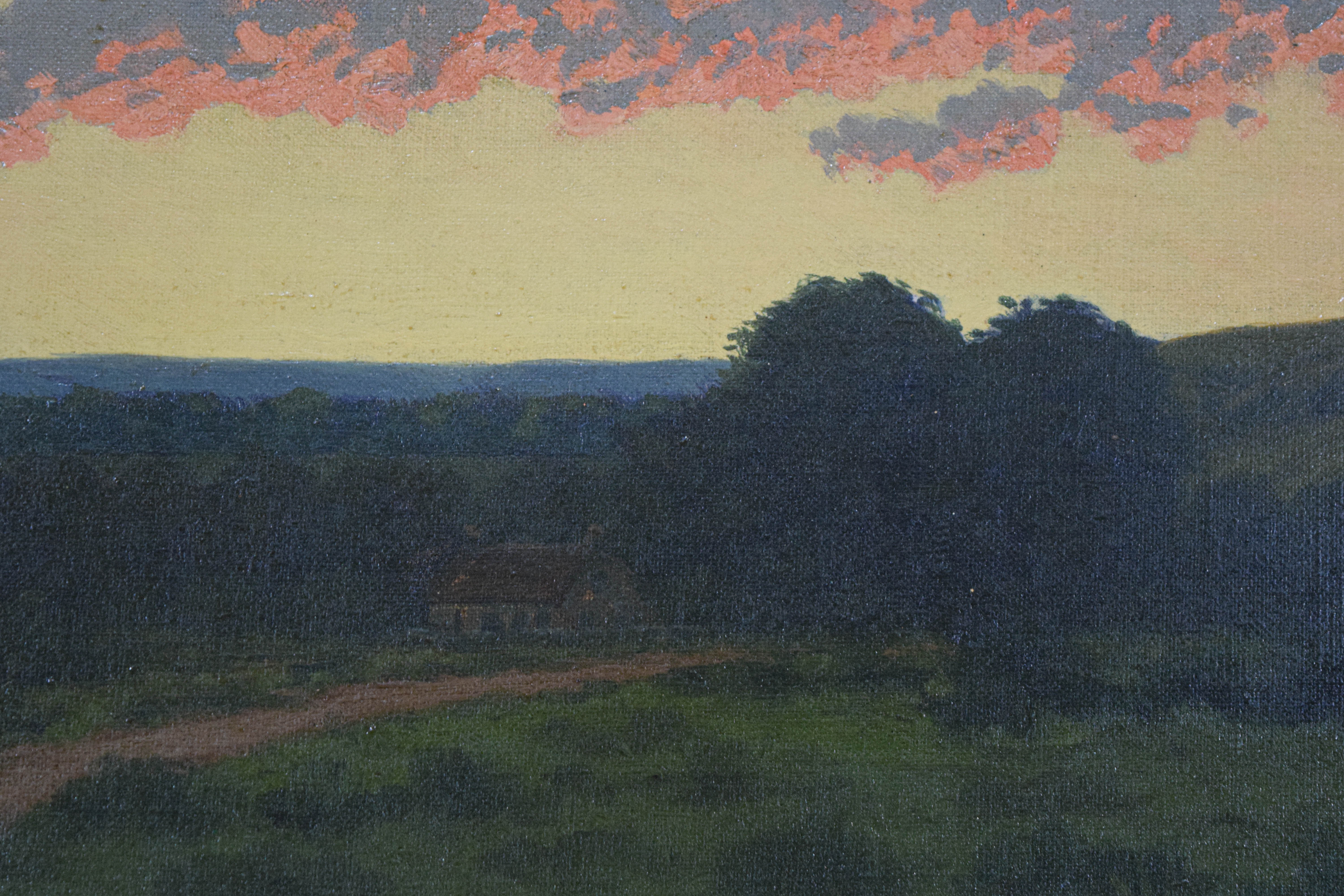 William Anderson Coffin Oil on Canvas Twilight Landscape