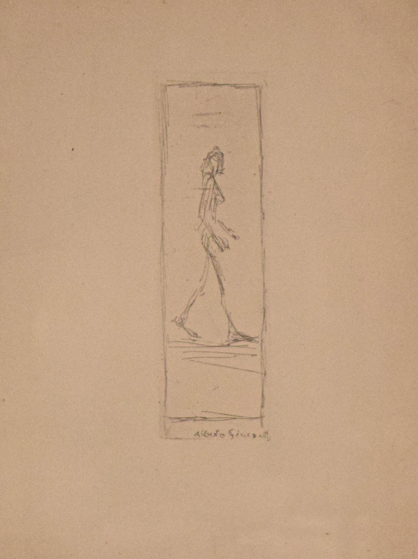 Alberto Giacometti Etching Femme Qui Marche
