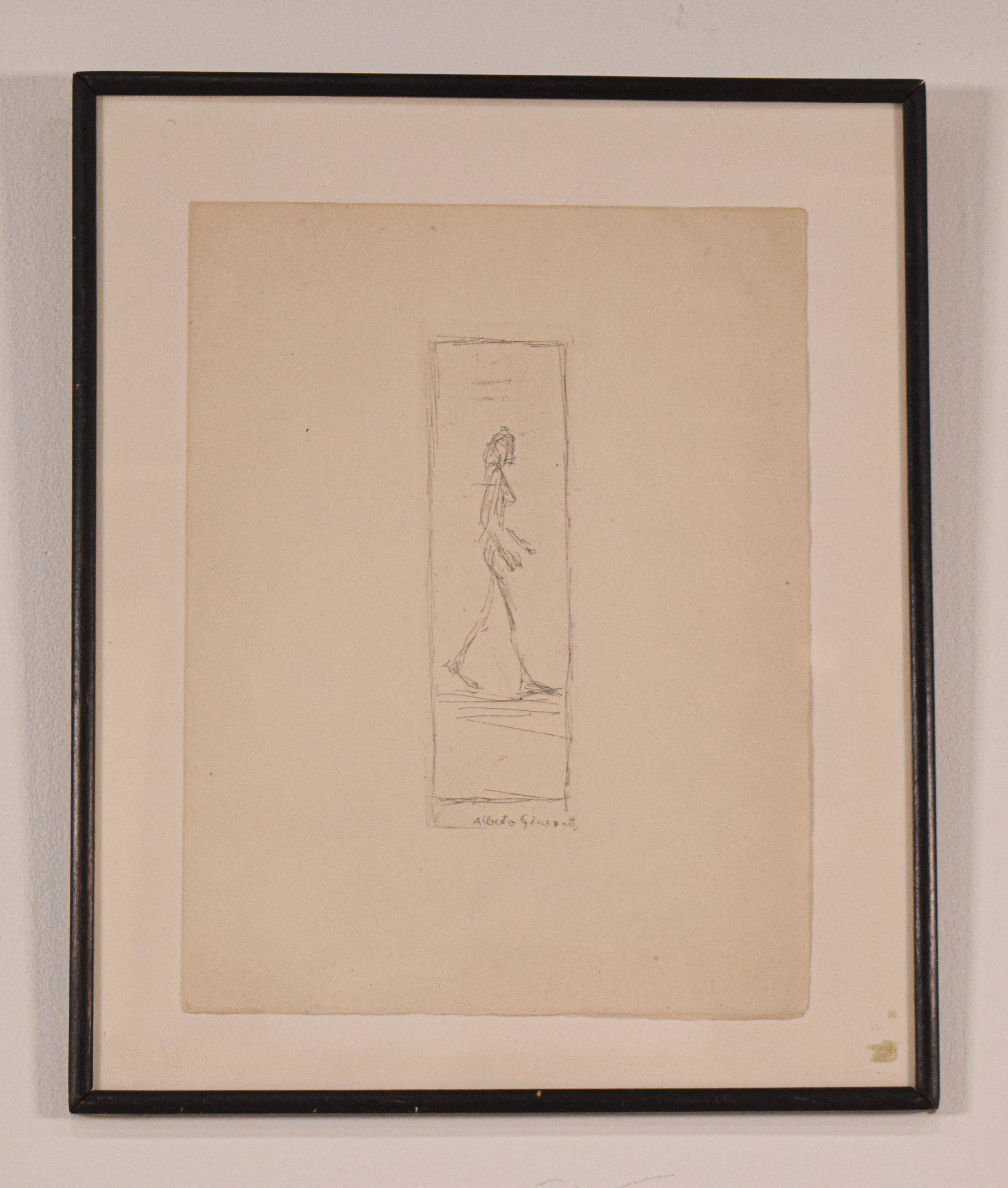 Alberto Giacometti Etching Femme Qui Marche