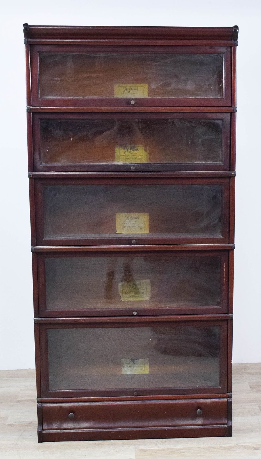 Lot 350: Globe-Wernicke Five-Tier Mahogany Finish Barrister Bookcase for John Wanamaker