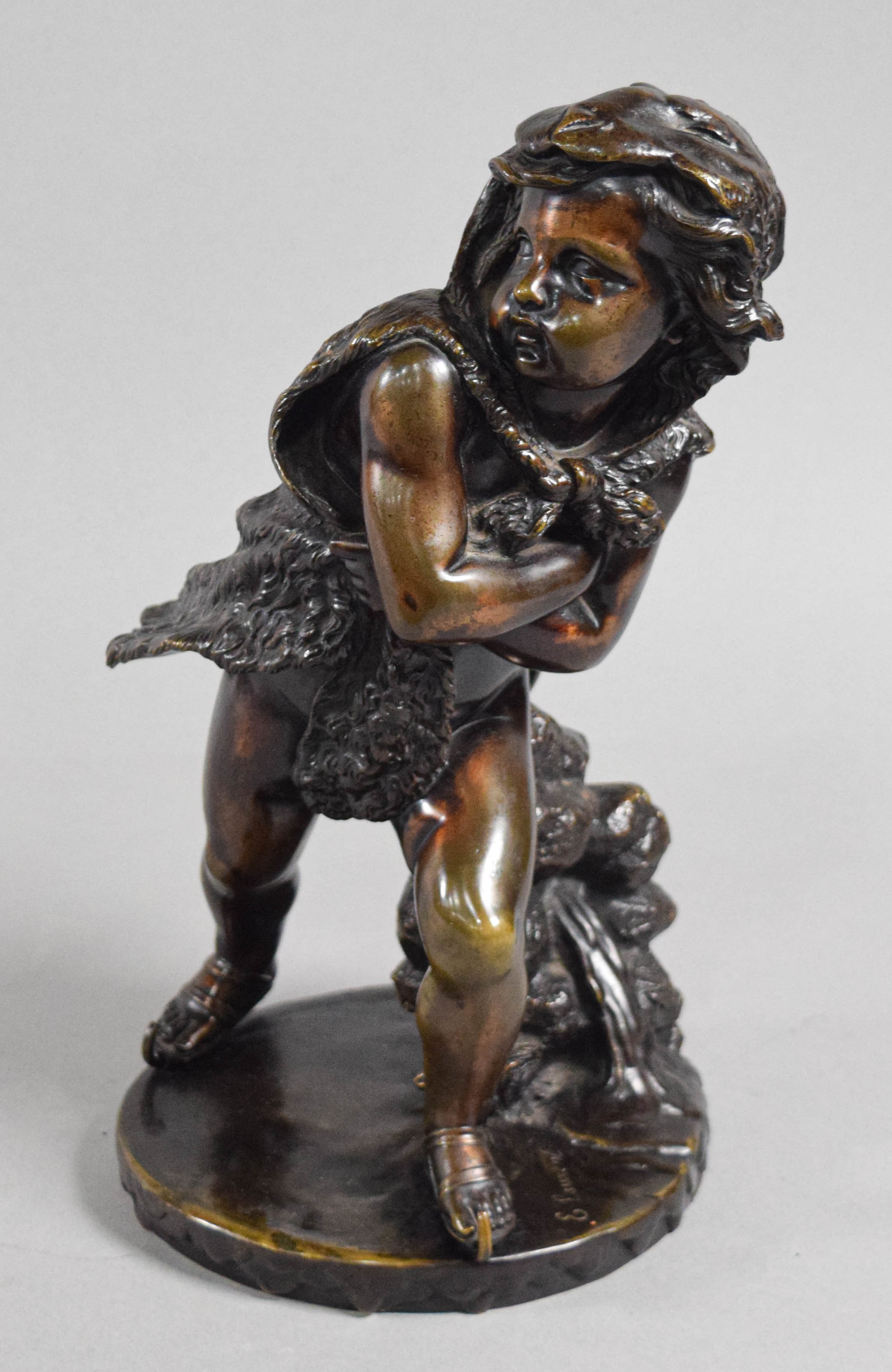 Eugene Laurent Bronze Sculpture Child Skating
