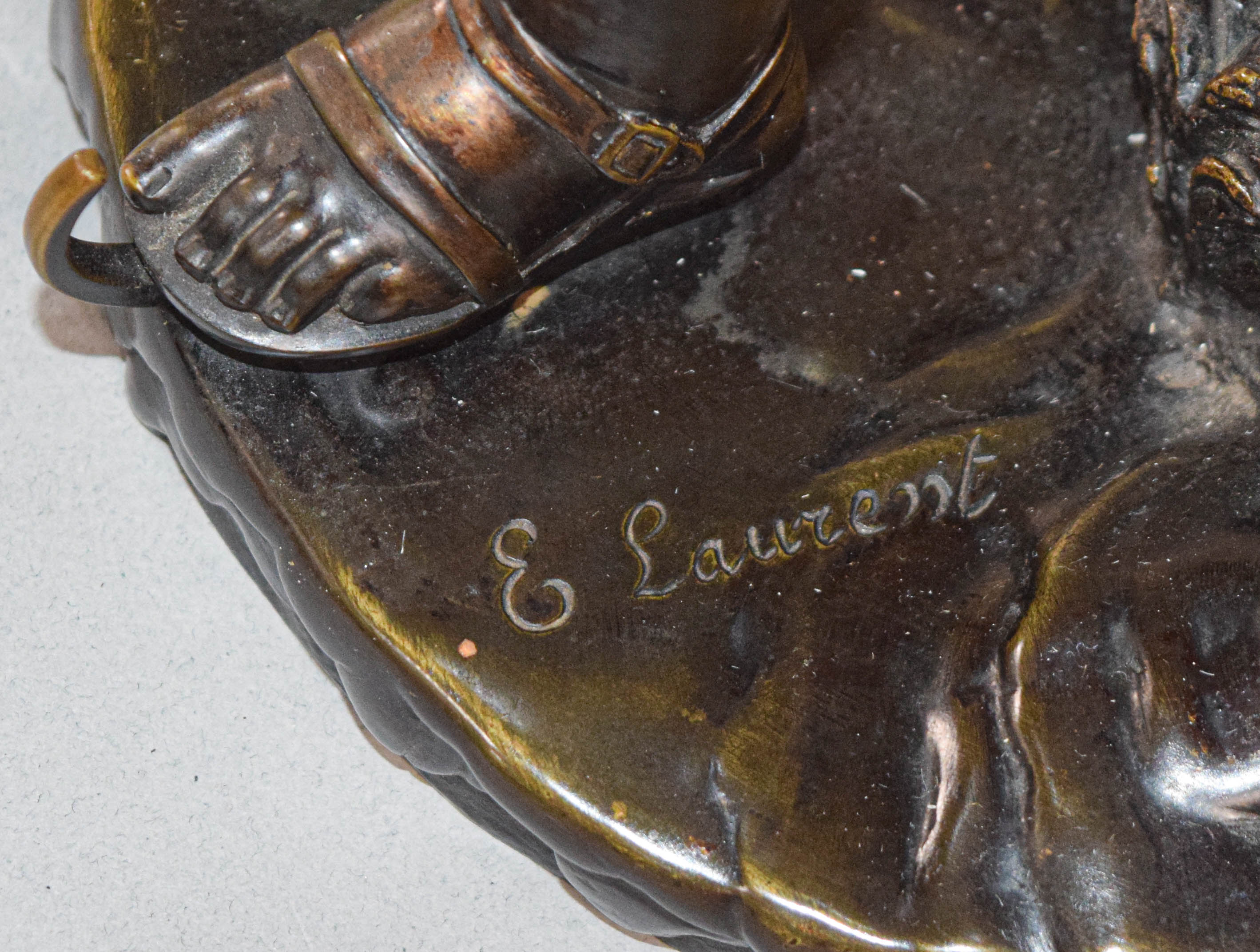 Eugene Laurent Bronze Sculpture Child Skating