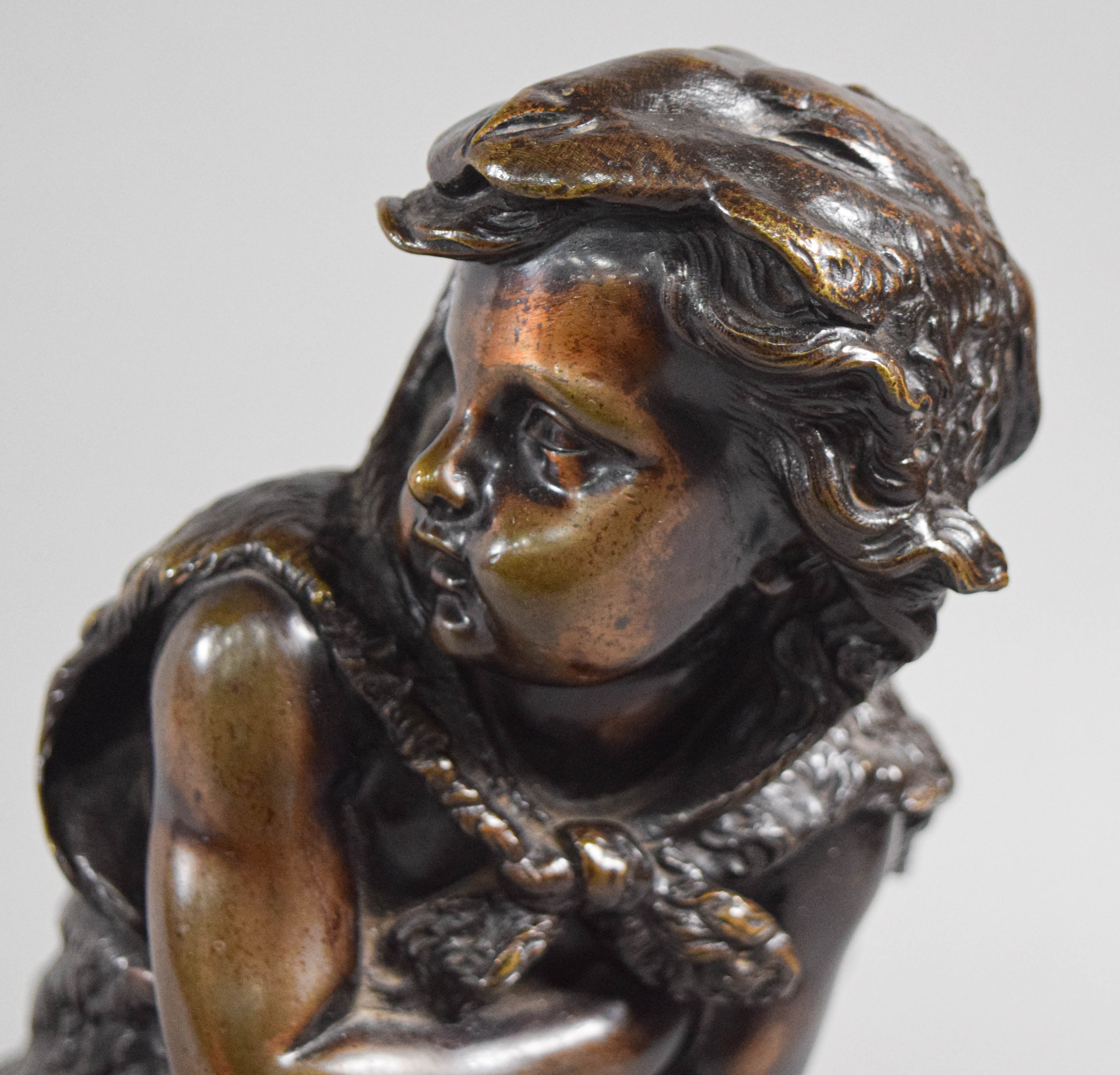 Eugene Laurent Bronze Sculpture Child Skating