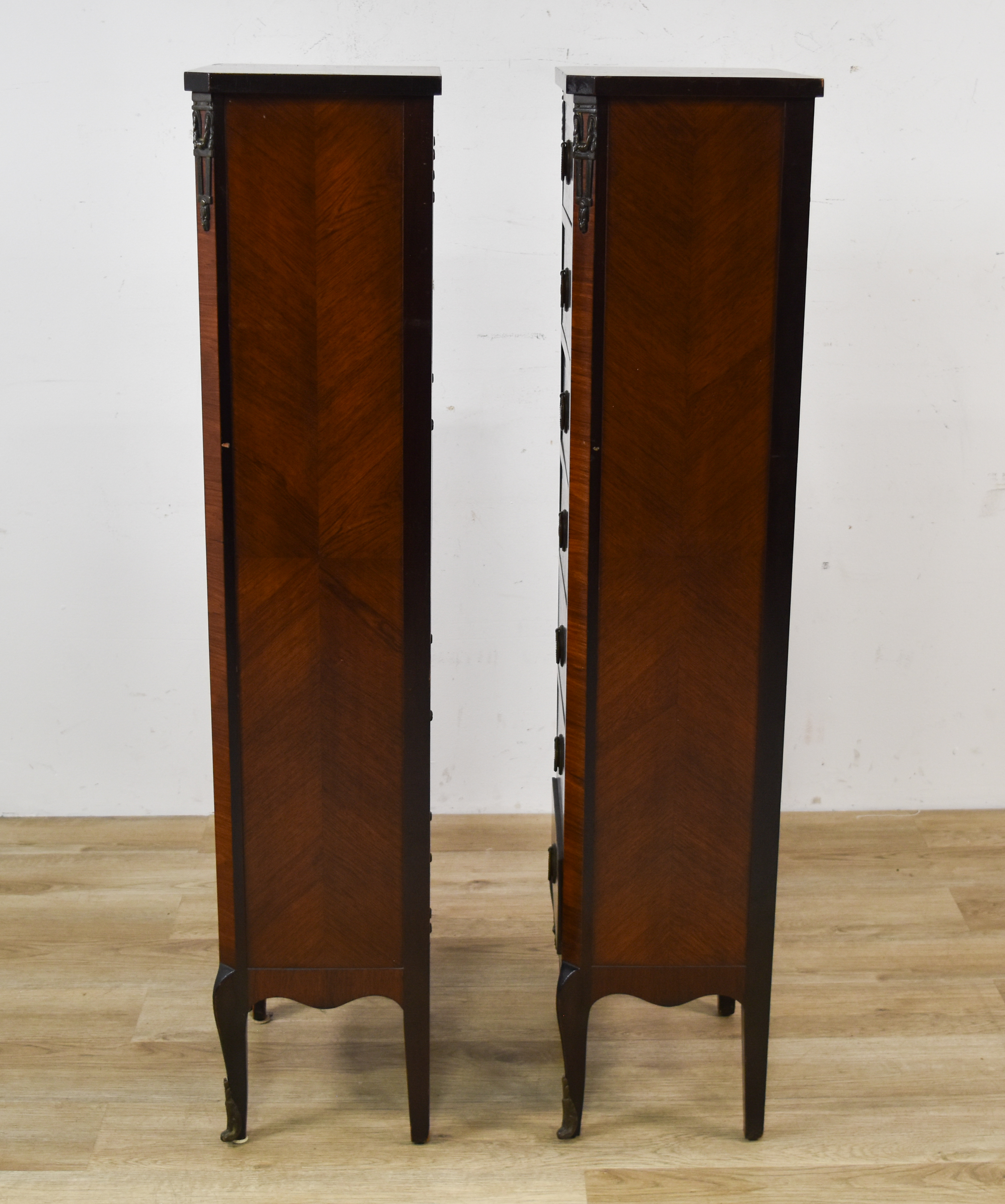 A Pair of John Widdicomb Parquetry Semainiers