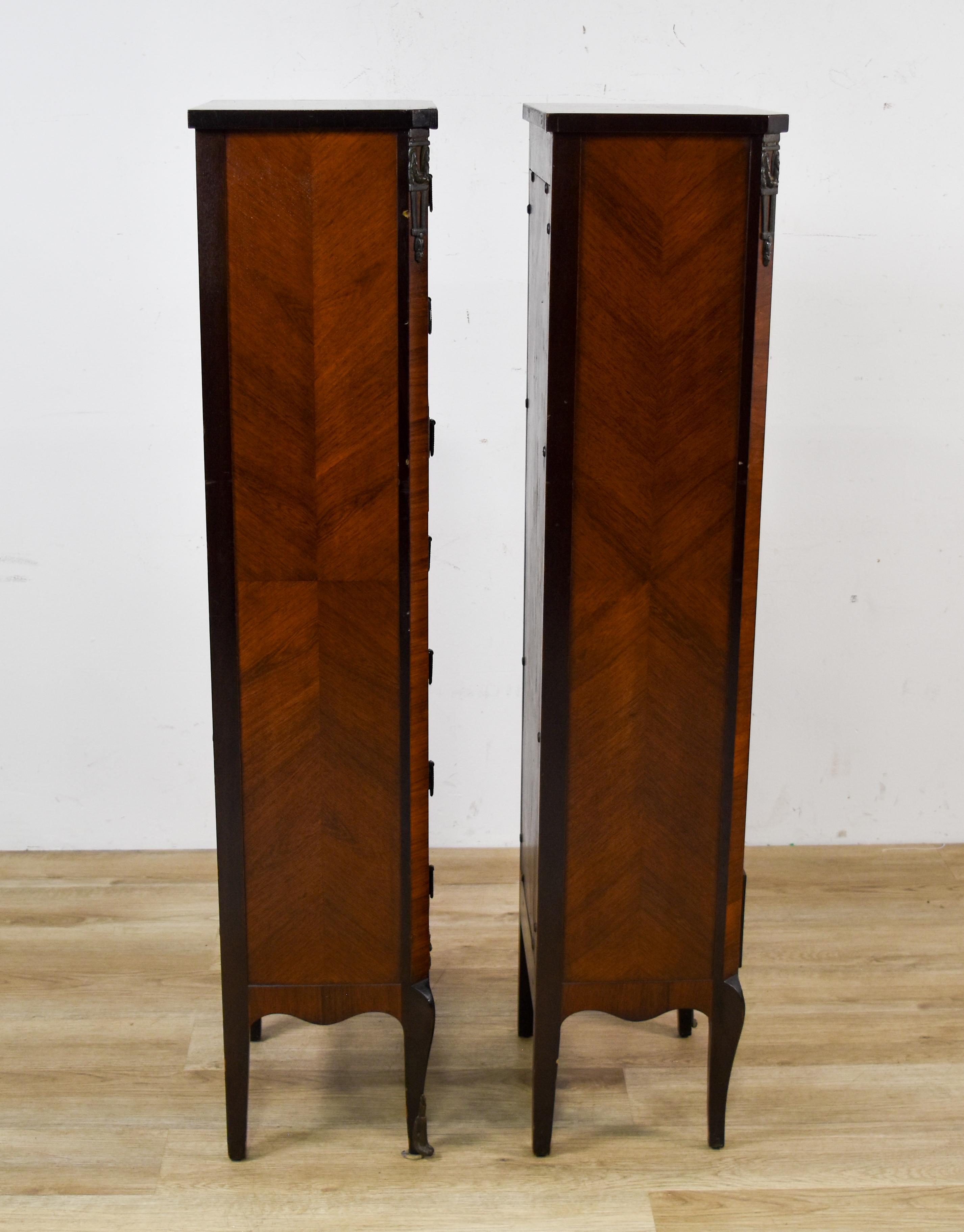 A Pair of John Widdicomb Parquetry Semainiers