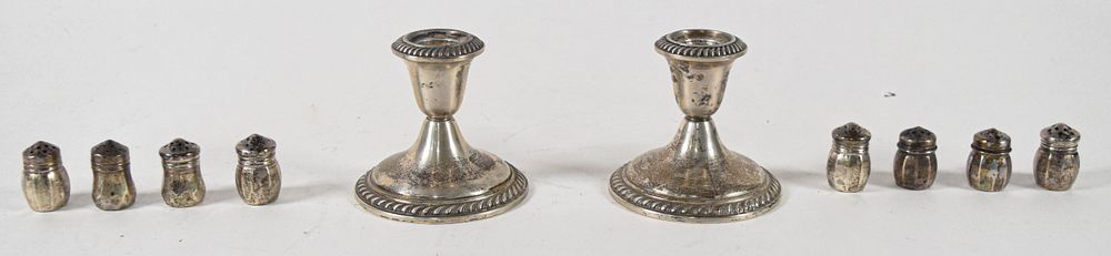 Lot 222: A 10-Piece Collection of Alvin and V.L. Sterling Silver Table Articles