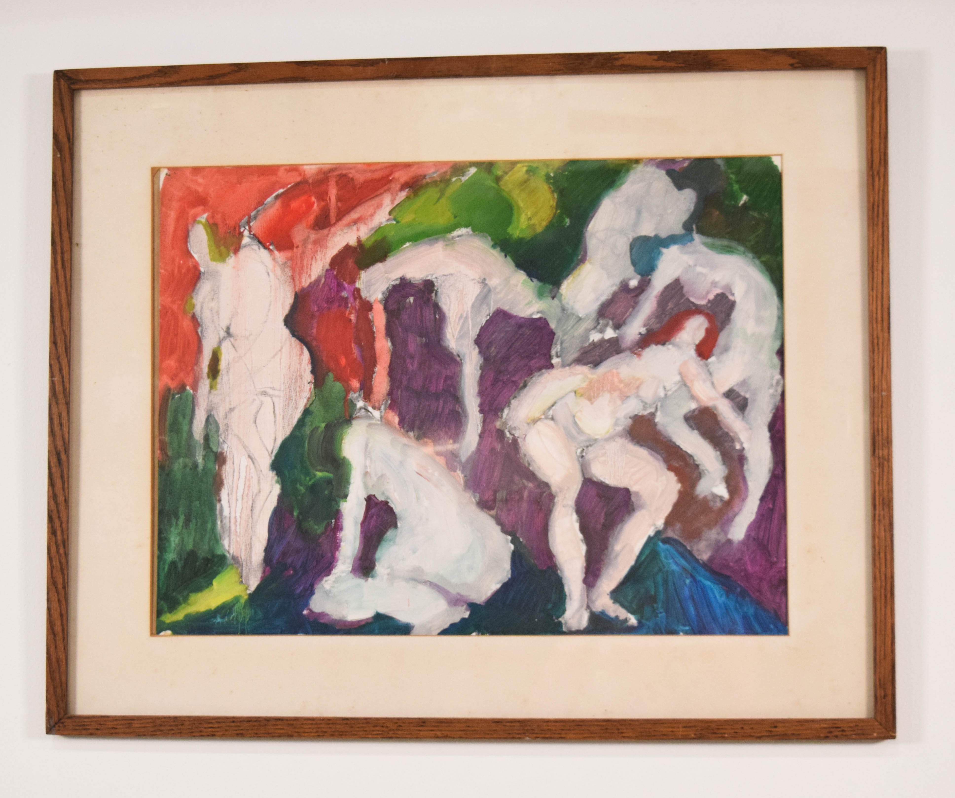 Emilio Cruz Oil on Paper Figurative Painting #24, 1962