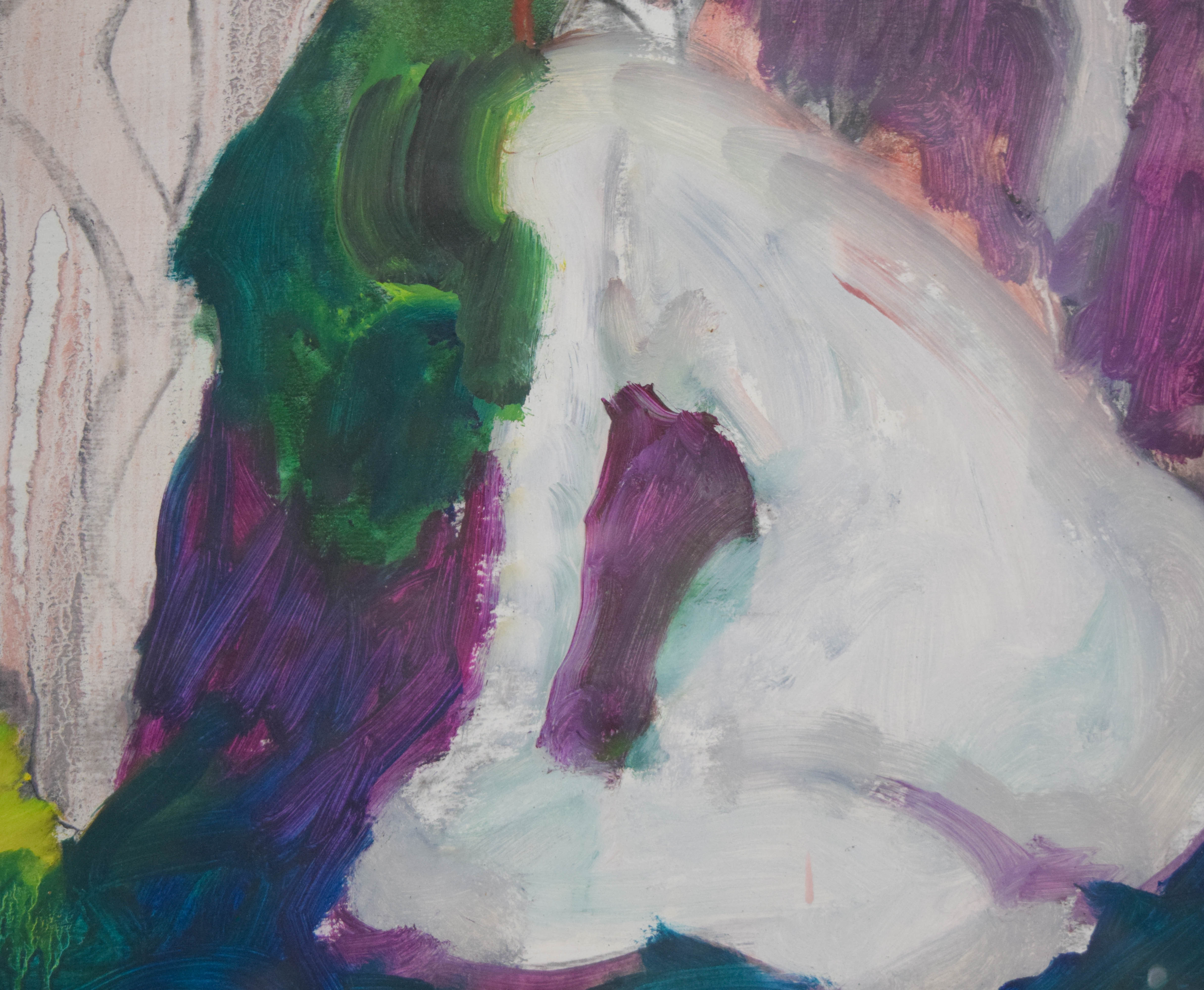 Emilio Cruz Oil on Paper Figurative Painting #24, 1962