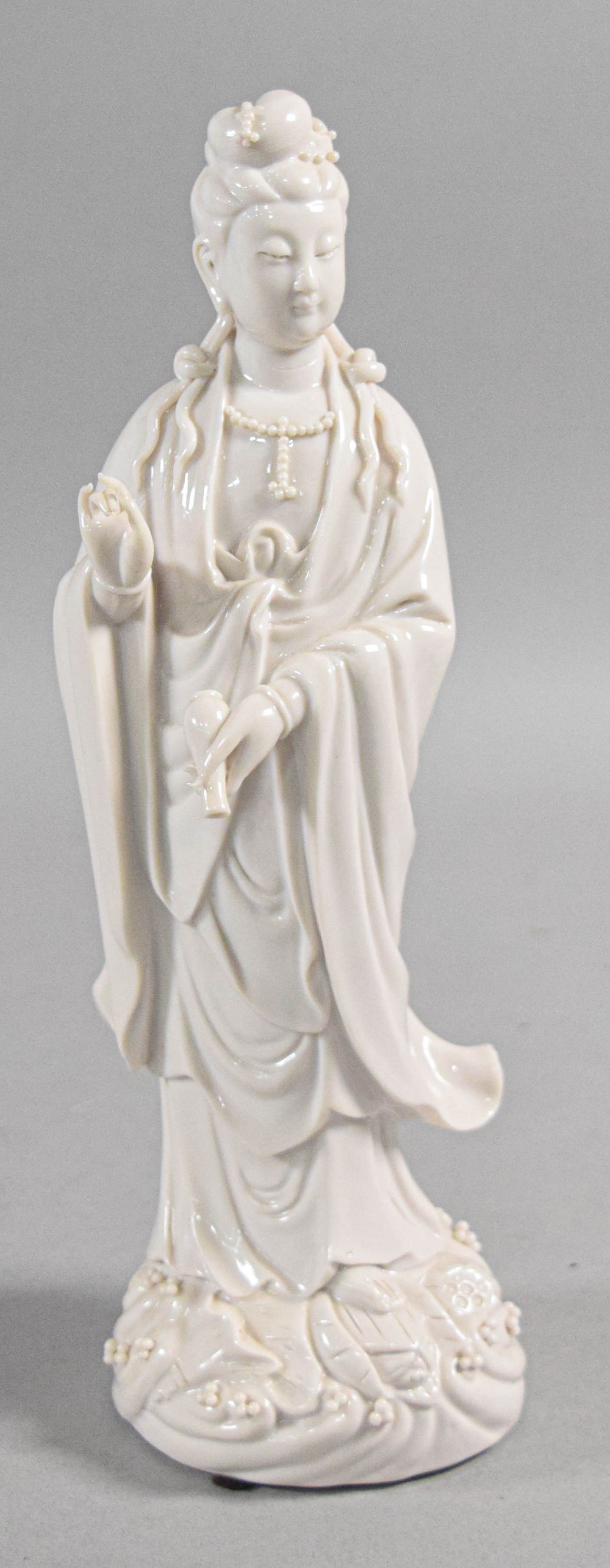 Lot 247: Chinese Blanc de Chine Porcelain Figure of Guanyin