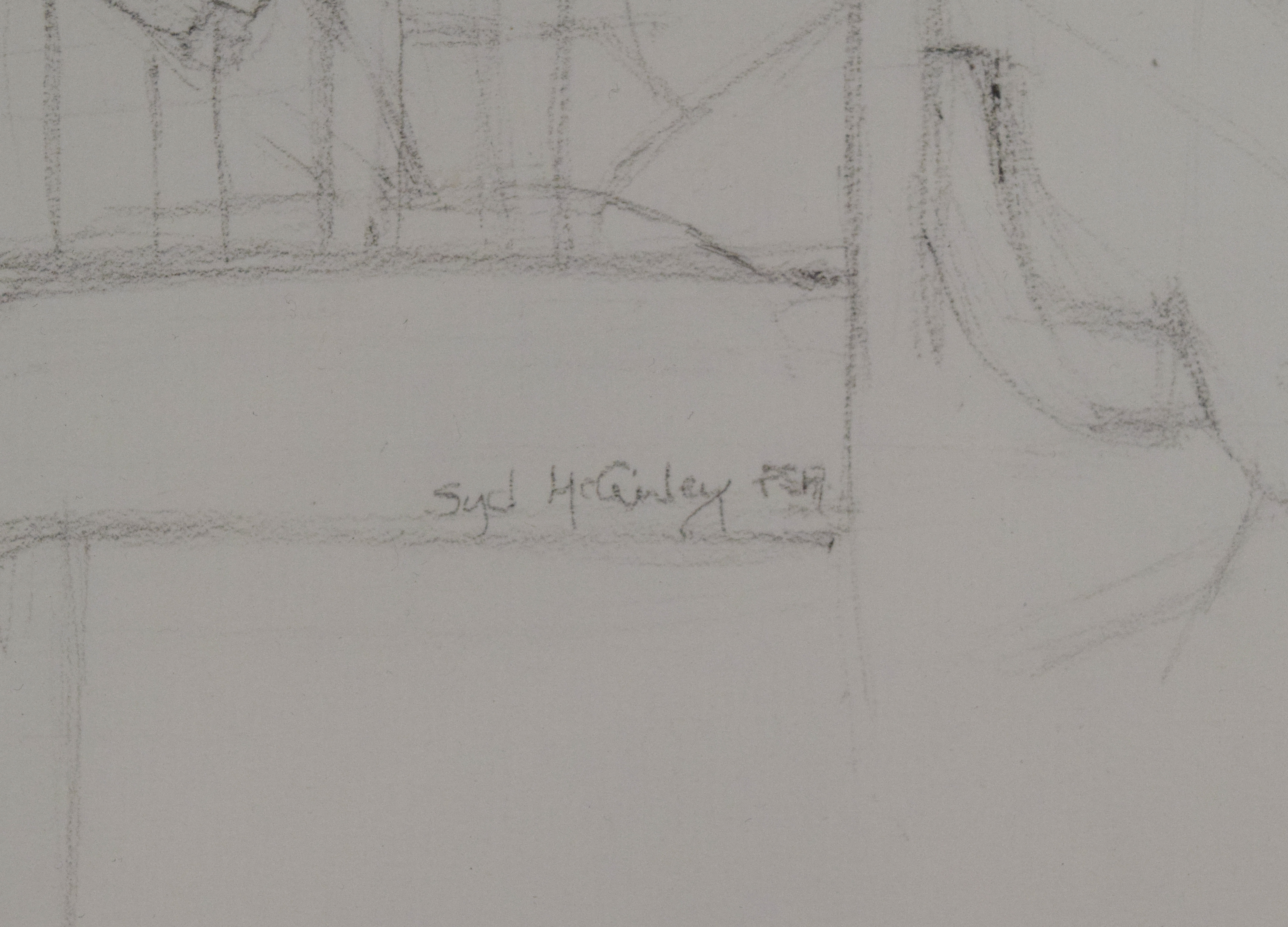 Sydney McGinley Graphite Drawing Seated Nude Figure