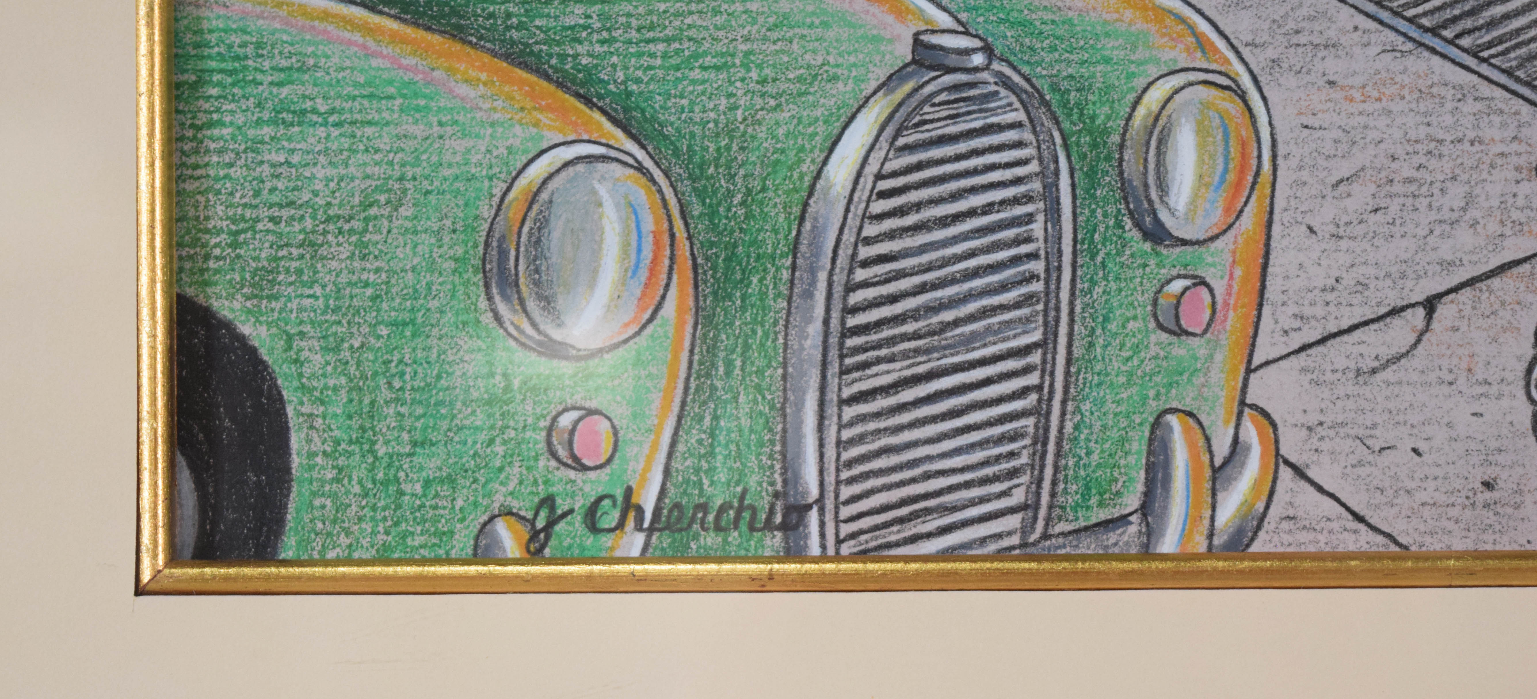 J. Chierchio Colored Pencil Drawing Brooklyn Diner