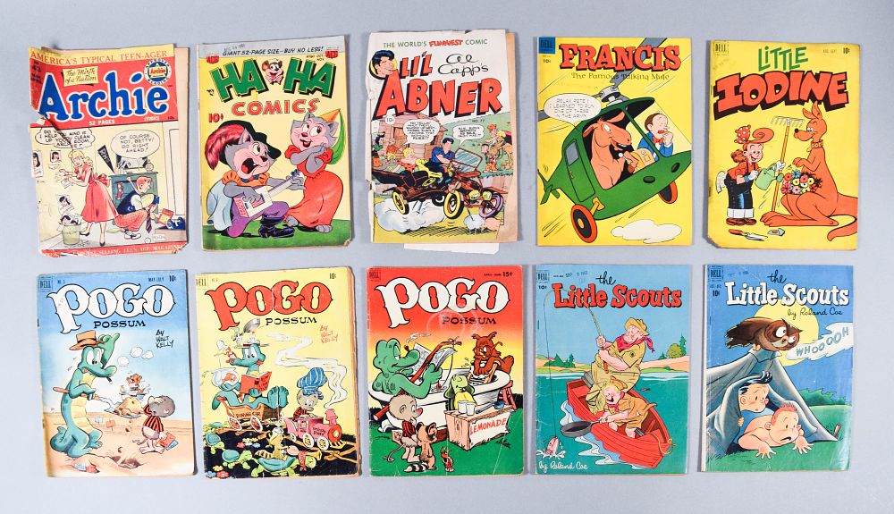 Lot 321: 10 Golden Age Humor Comic Books including Archie and Pogo