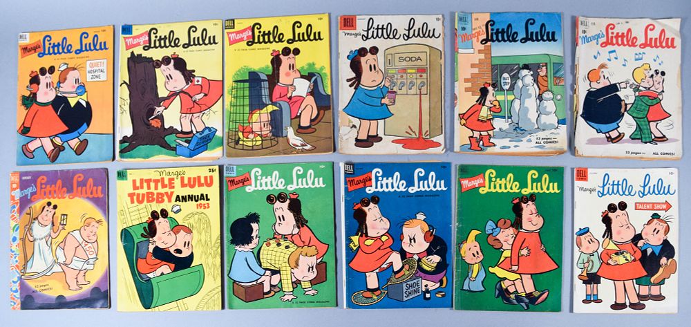 Lot 325: 12 Dell Publishing Paper Marge's Little Lulu Comic Books