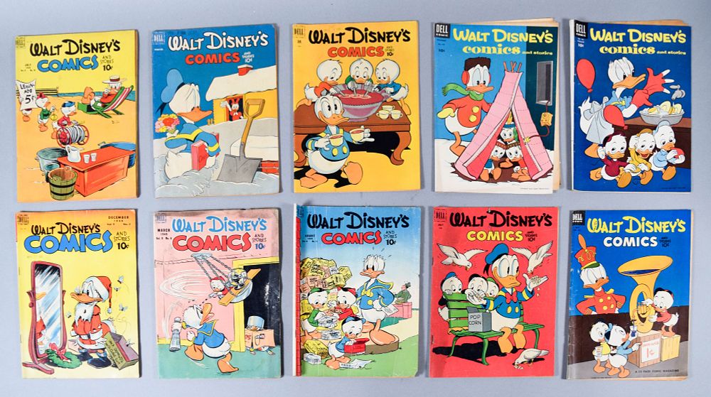 Lot 323: 10 Dell Publishing Paper Walt Disney's Comics and Stories Comic Books