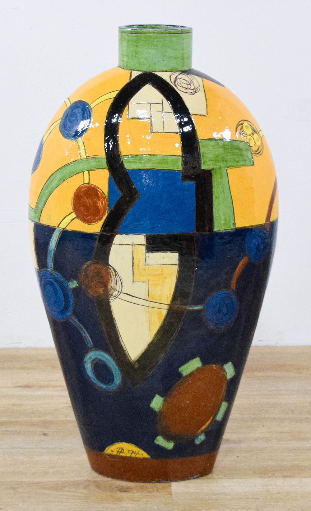 Lot 236: Peder Rasmussen Earthenware Abstract Ovoid Vase