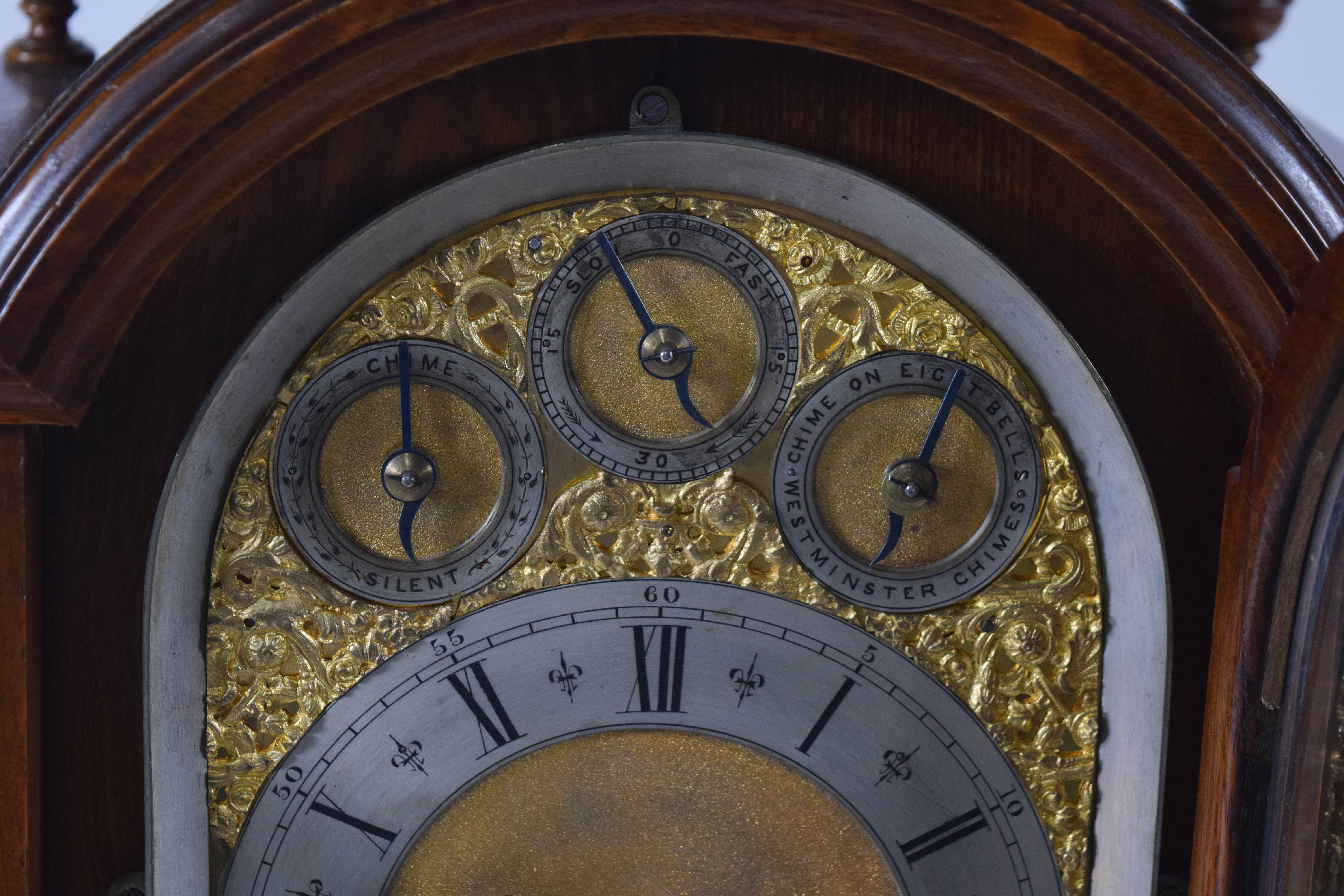 Winterhalder Style Oak Mantel Clock