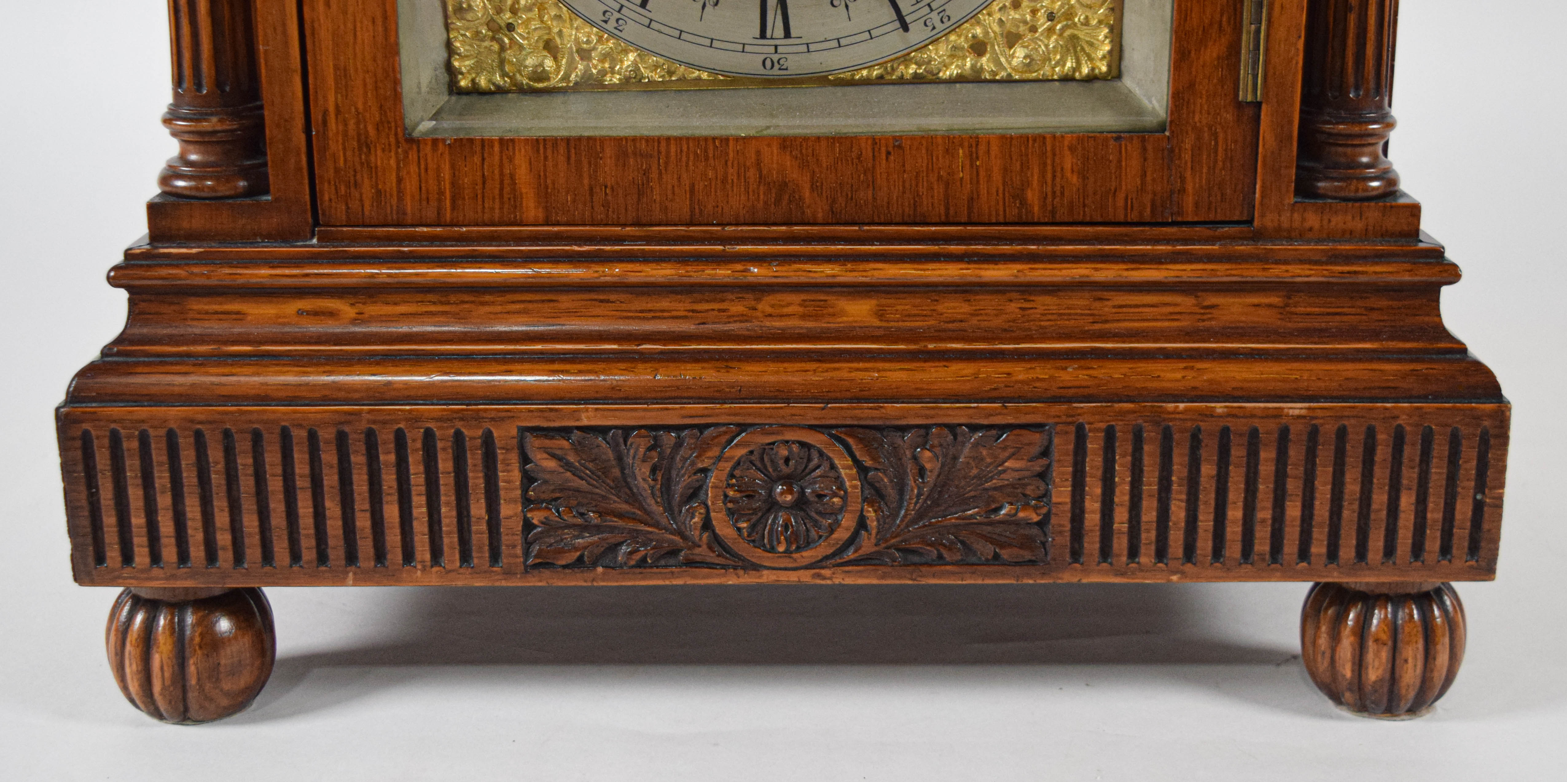 Winterhalder Style Oak Mantel Clock