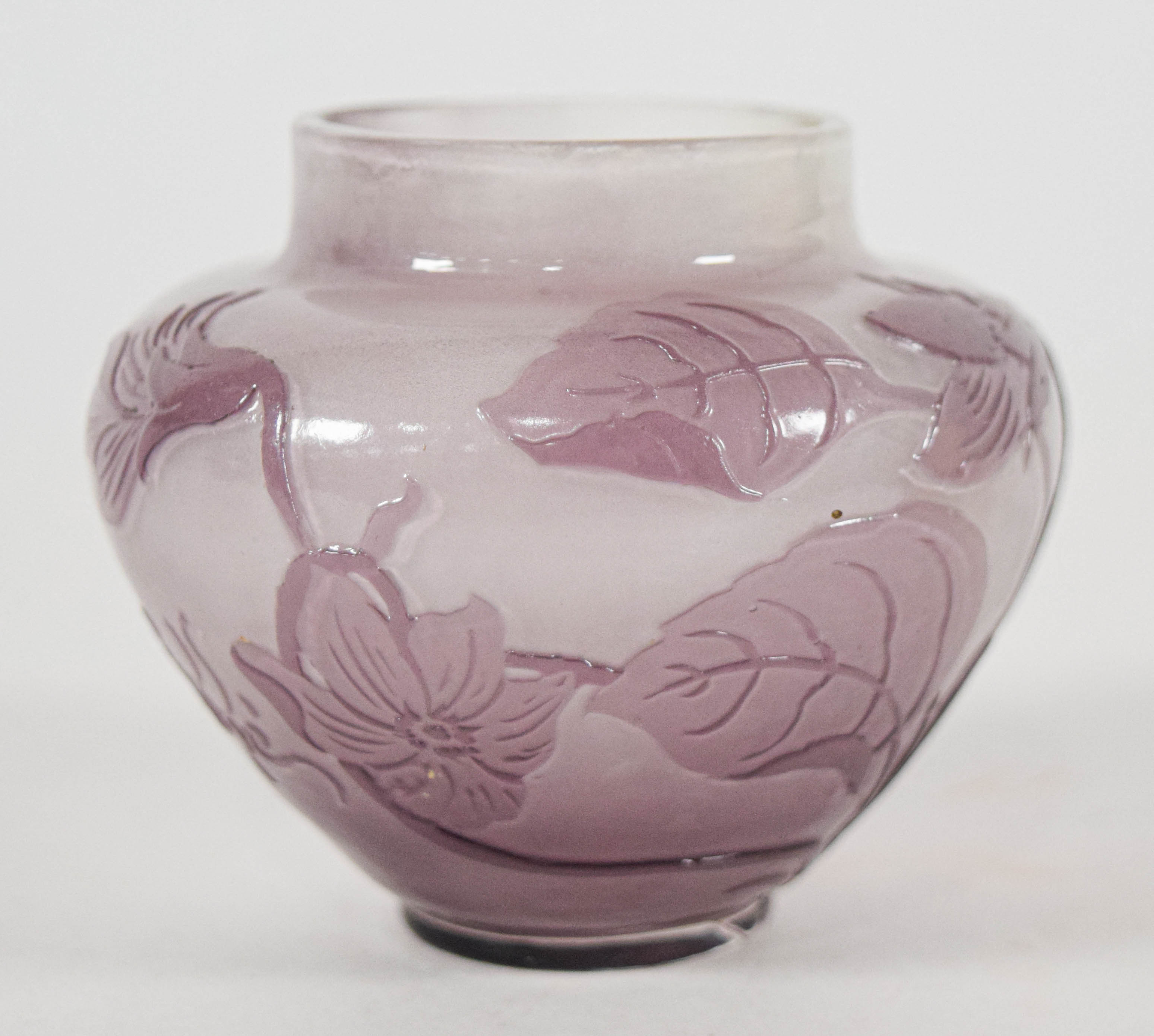 4 Gallé Style Cameo Glass Vases