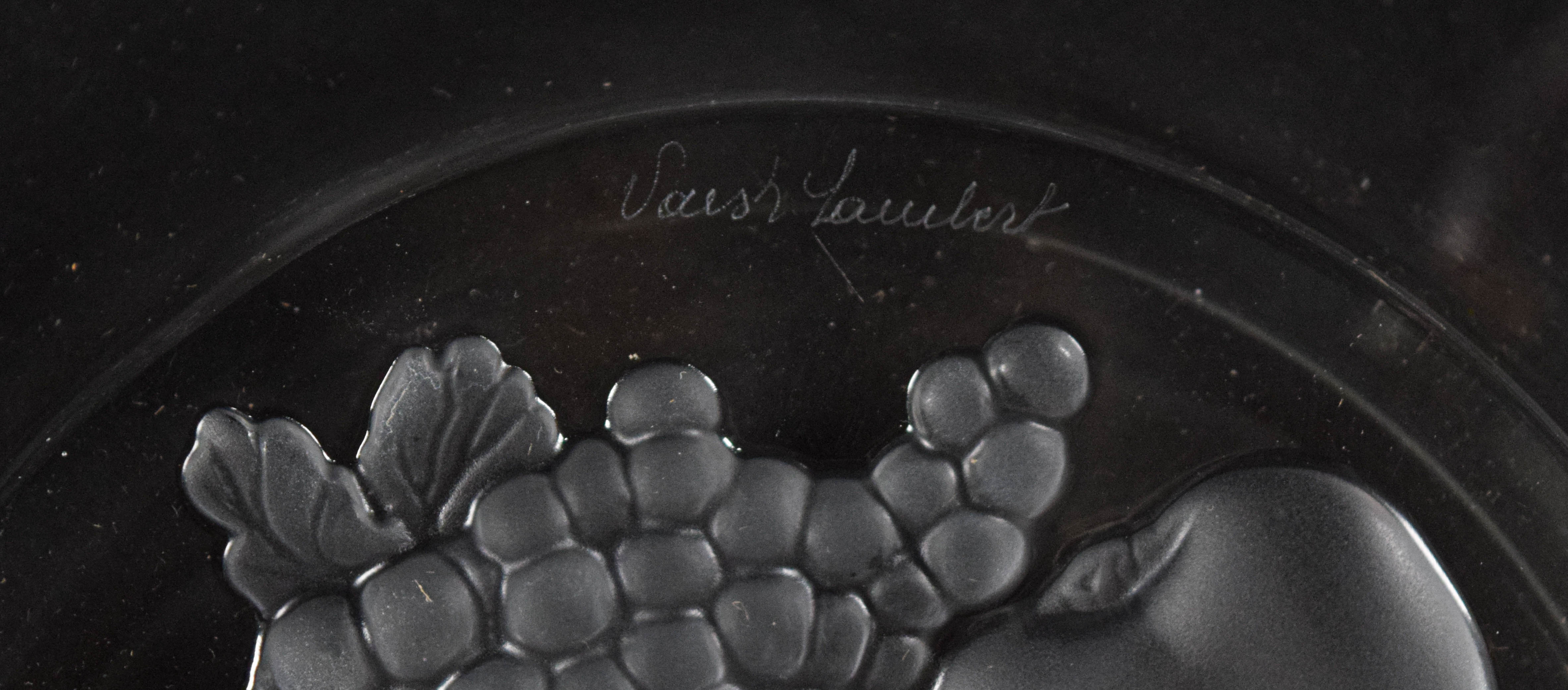 Set of 12 Val Saint Lambert Crystal Dessert Plates