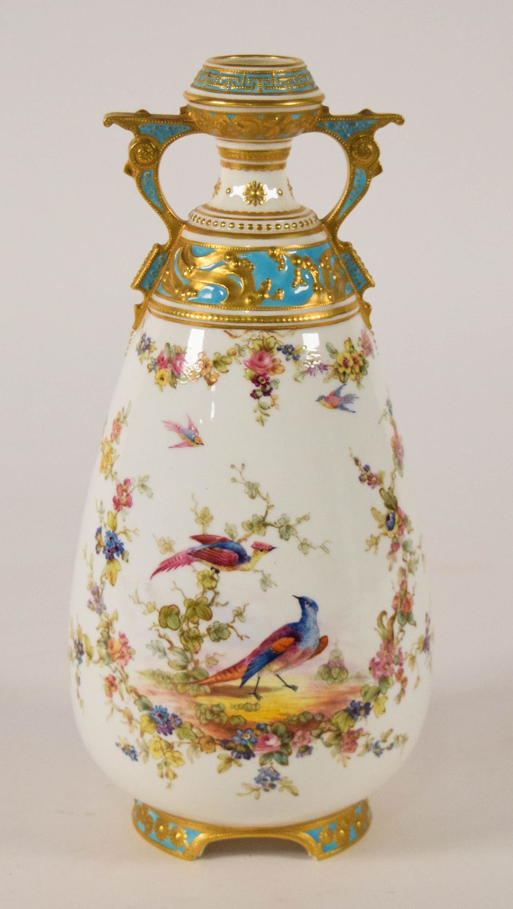 Lot 216: Bailey Banks & Biddle Classical Revival Porcelain Bird Vase