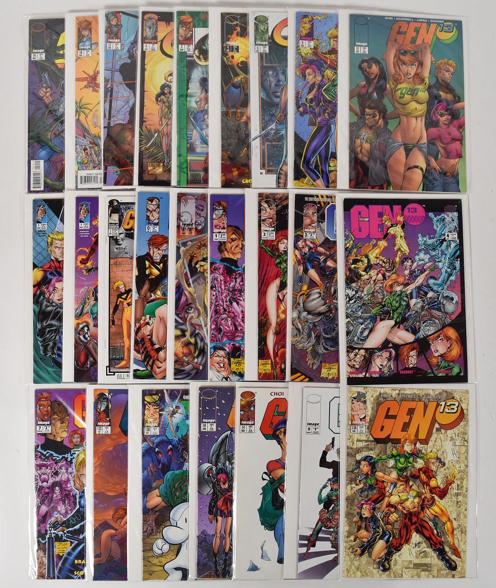 Lot 335: 25 Image Comics Wildstorm Productions Gen 13 Comic Books