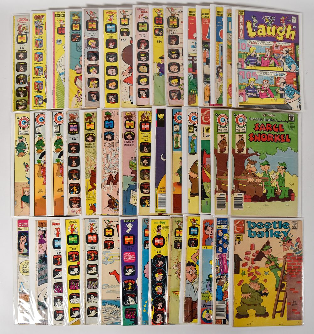 Lot 331: 43 Harvey Charlton and Archie Series Paper Comic Books