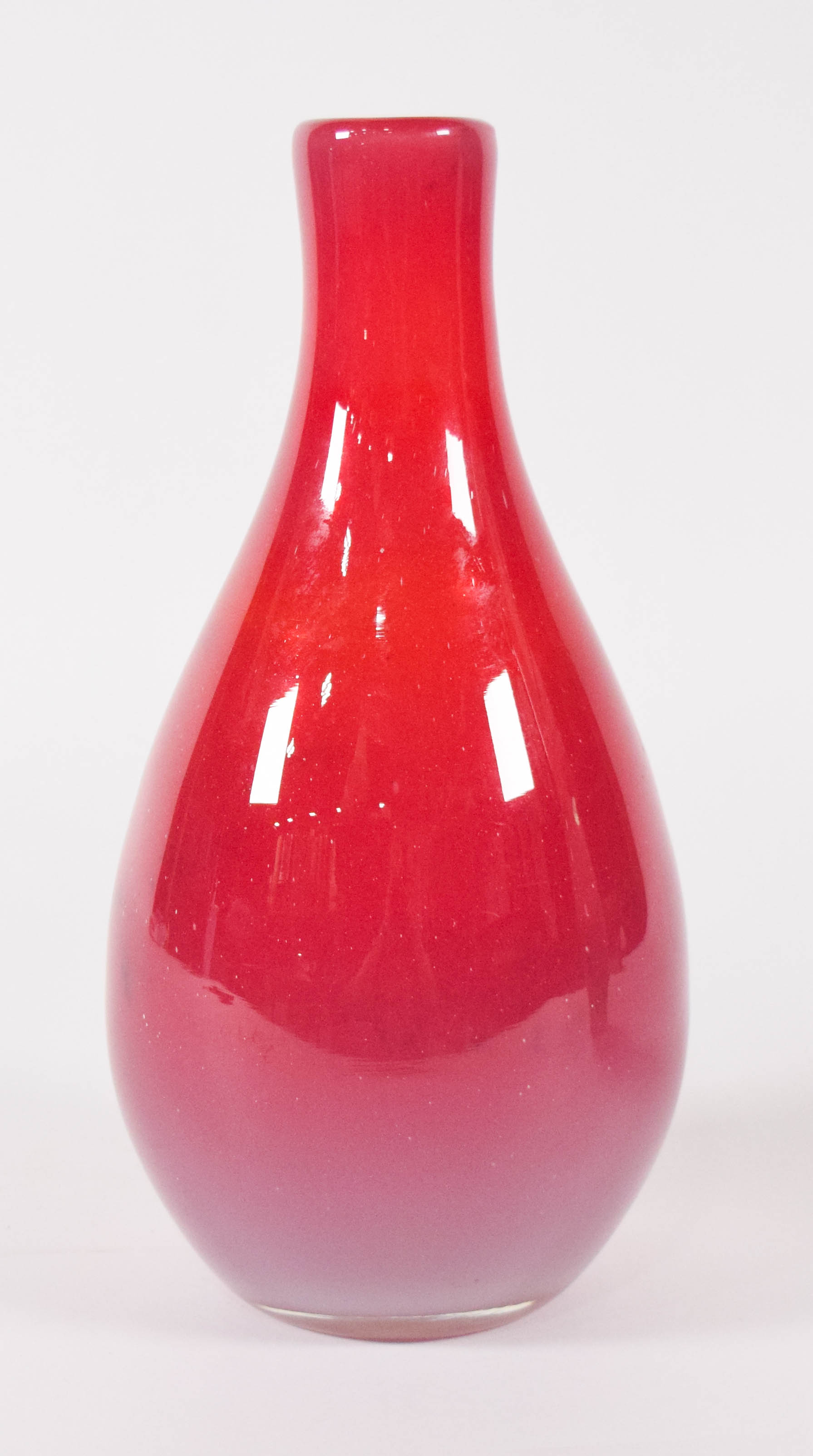 Pair of Large Hand-Blown Murano Style Art Glass Vases