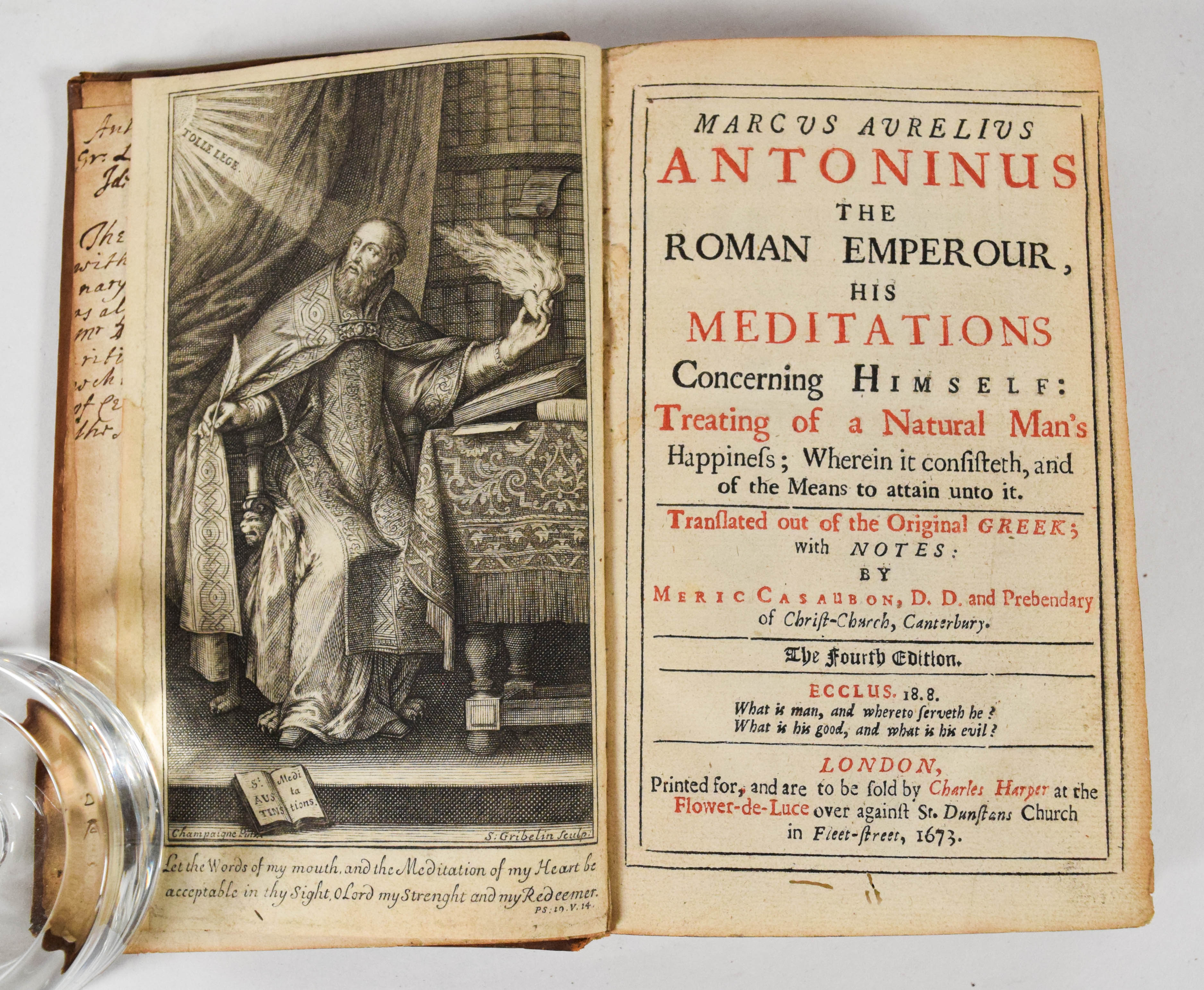 Marcus Aurelius Meric Casaubon Meditations Concerning Himself Charles Harper