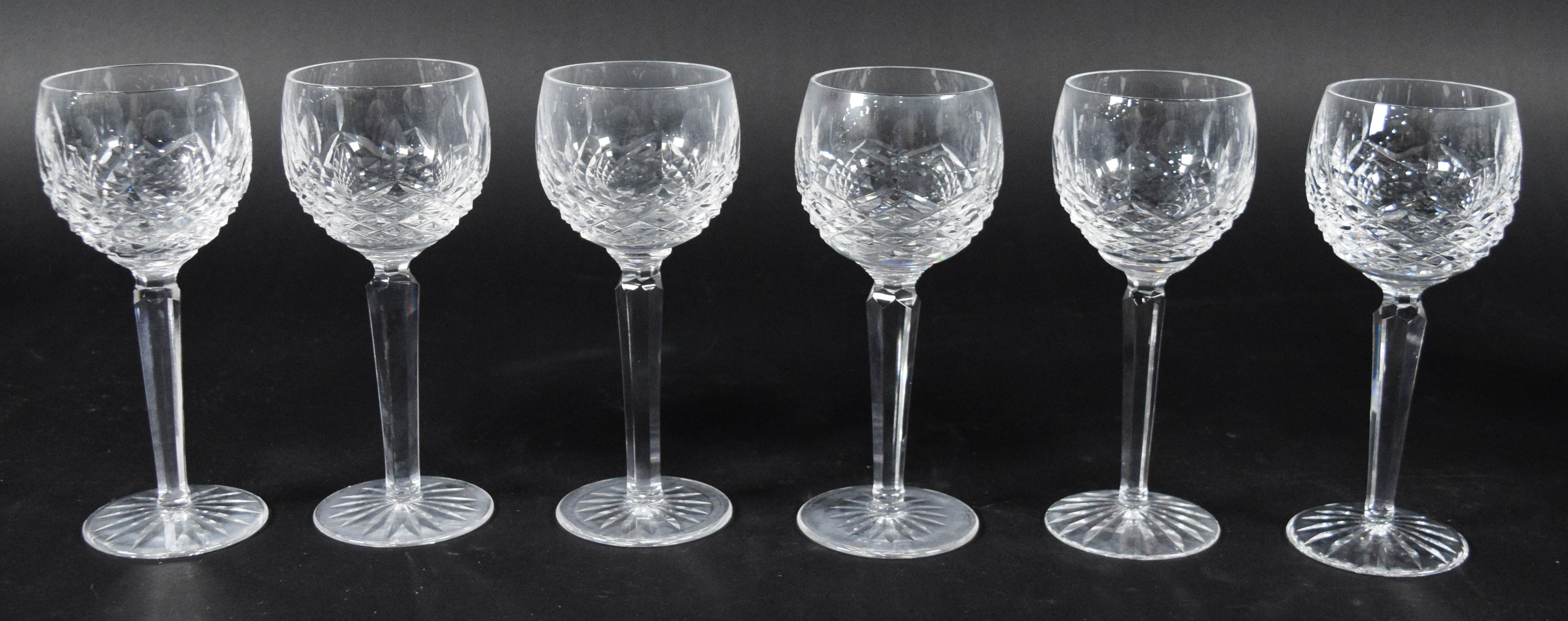 12 Waterford Crystal Kenmare Hock Wine Glasses