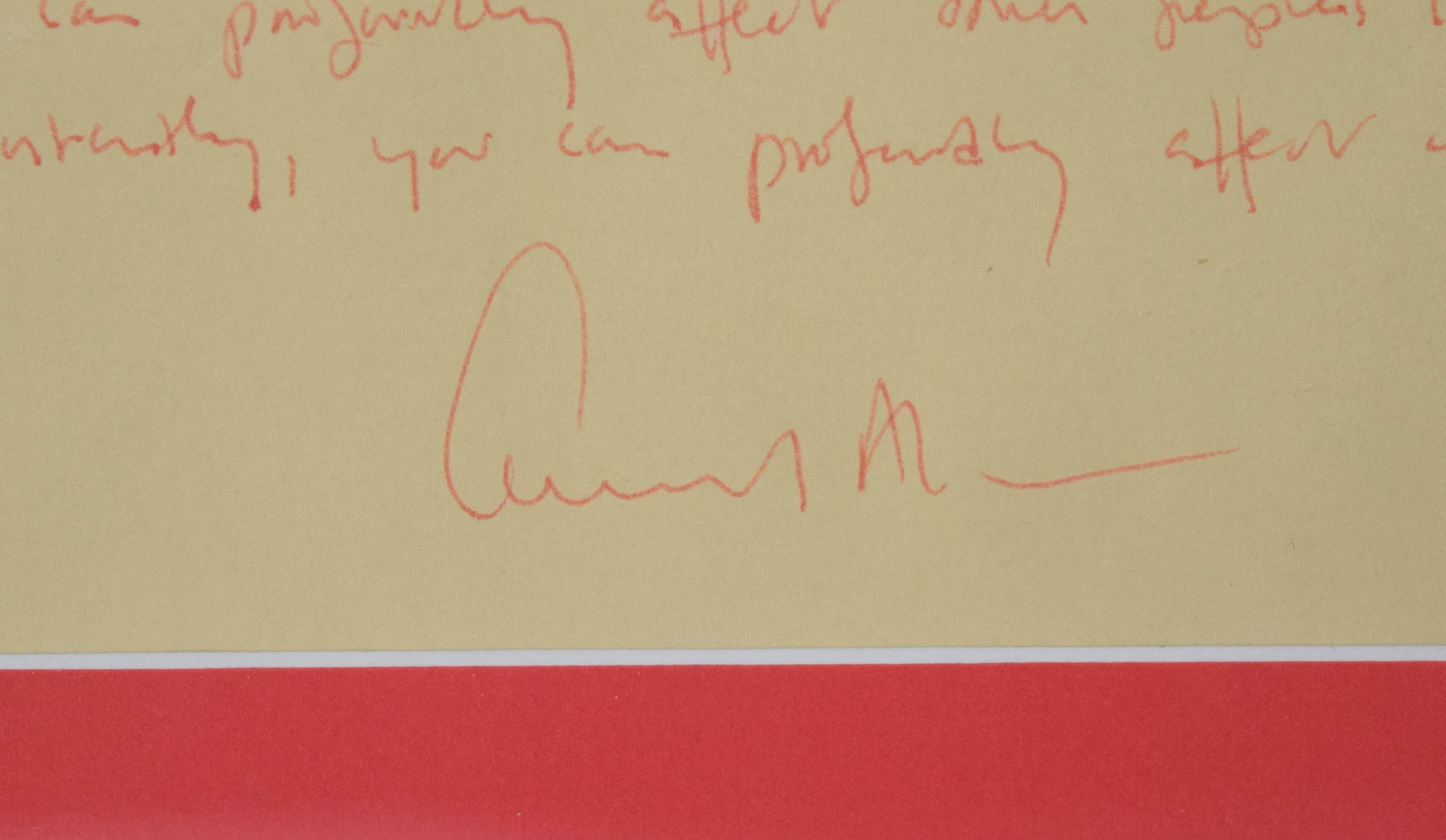 Edward Albee Ink on Paper Manuscript Excerpt From The Wrecking