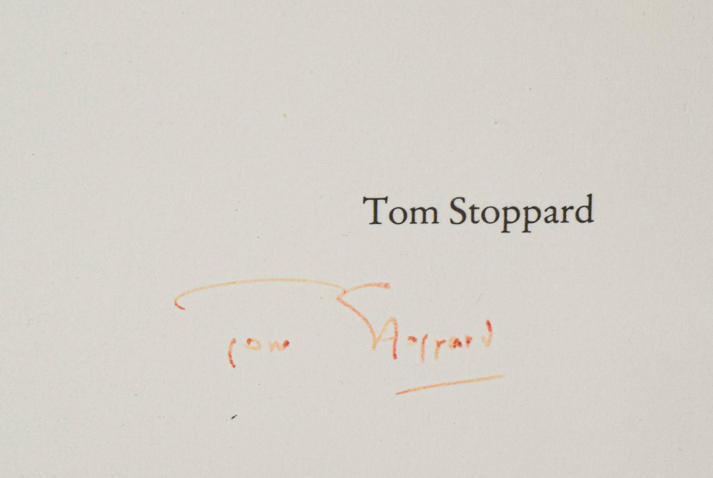 Tom Stoppard Signed Limited Edition Print The Real Thing