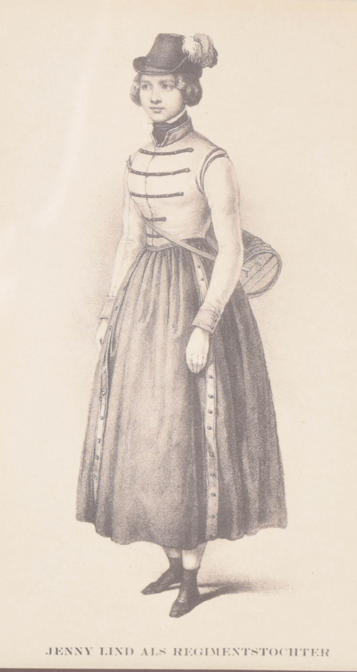 Jenny Goldschmidt Autograph and Jenny Lind Lithograph