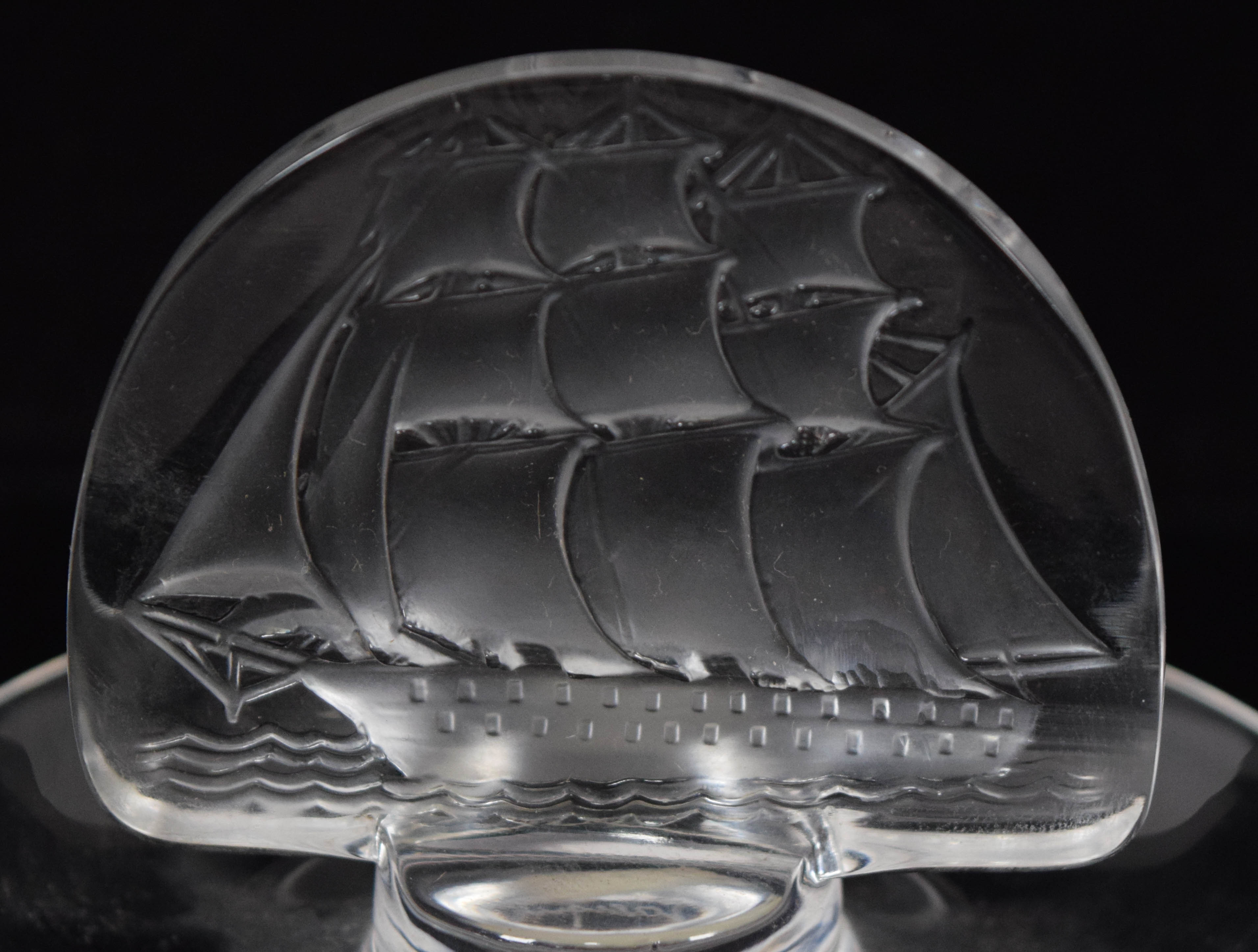 Group of 3 Lalique Crystal Objects Incl Figurine Bowl and Ring Dish