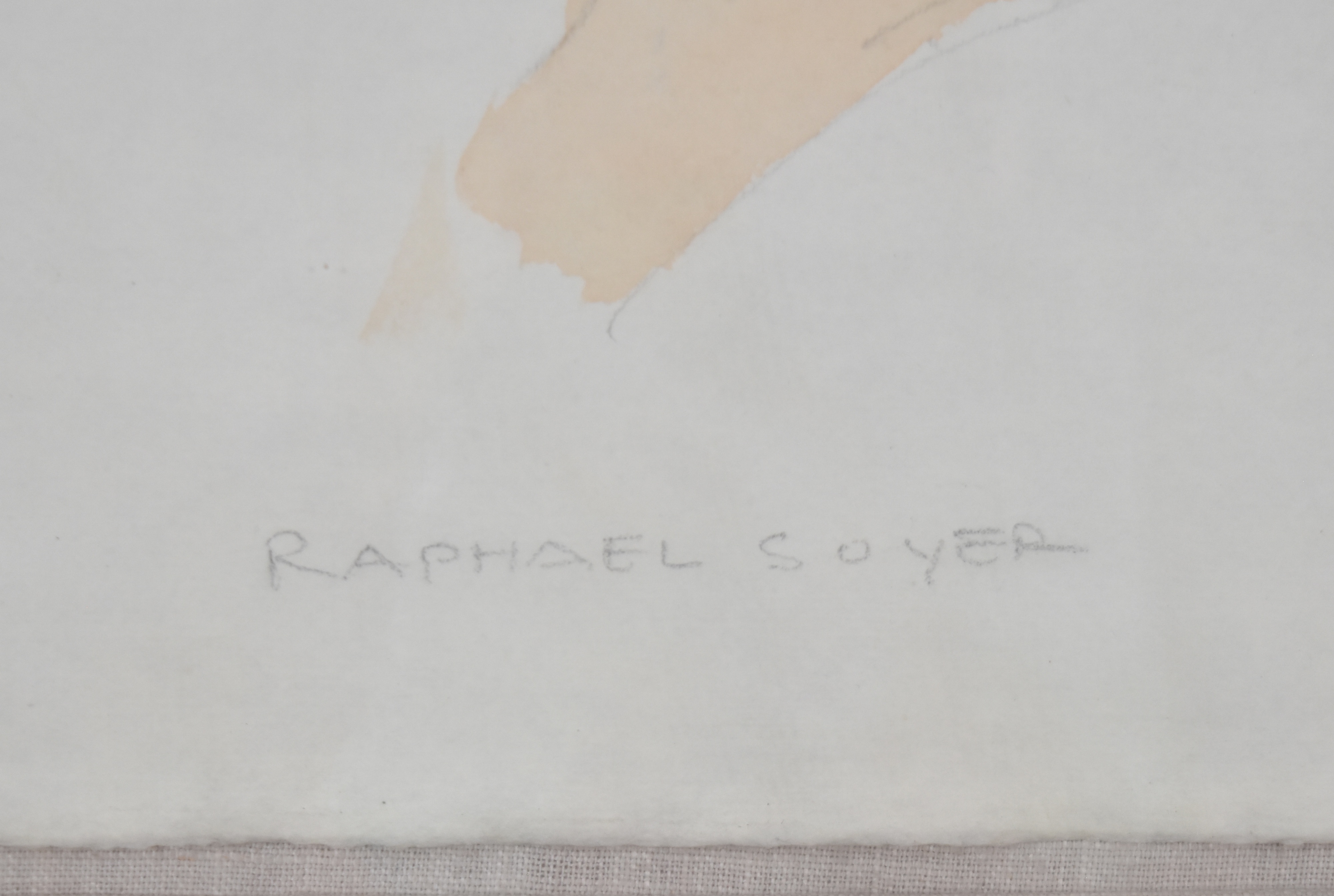 Raphael Soyer Watercolor and Graphite on Paper Four Female Nudes